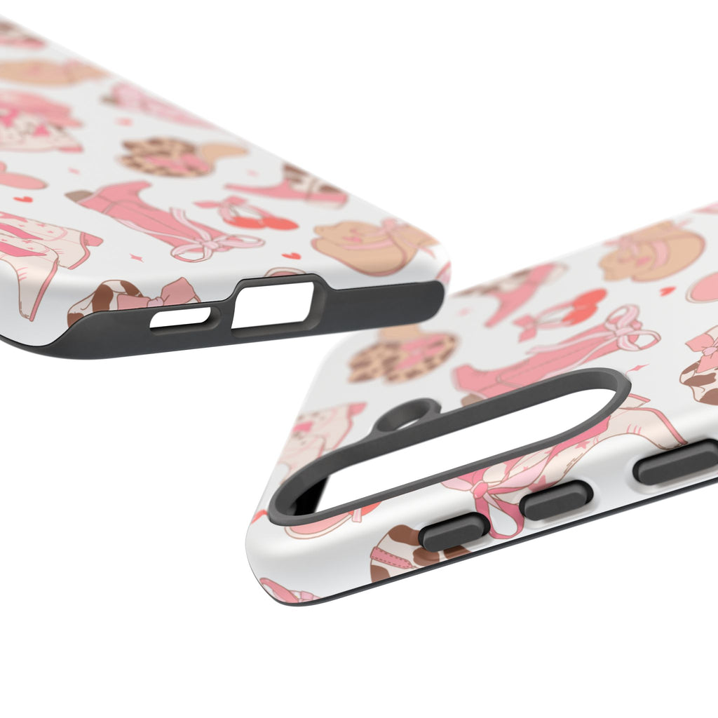 Cowgirl Boots Pink Phone Case — Cute Western Pattern Tough Phone Case
