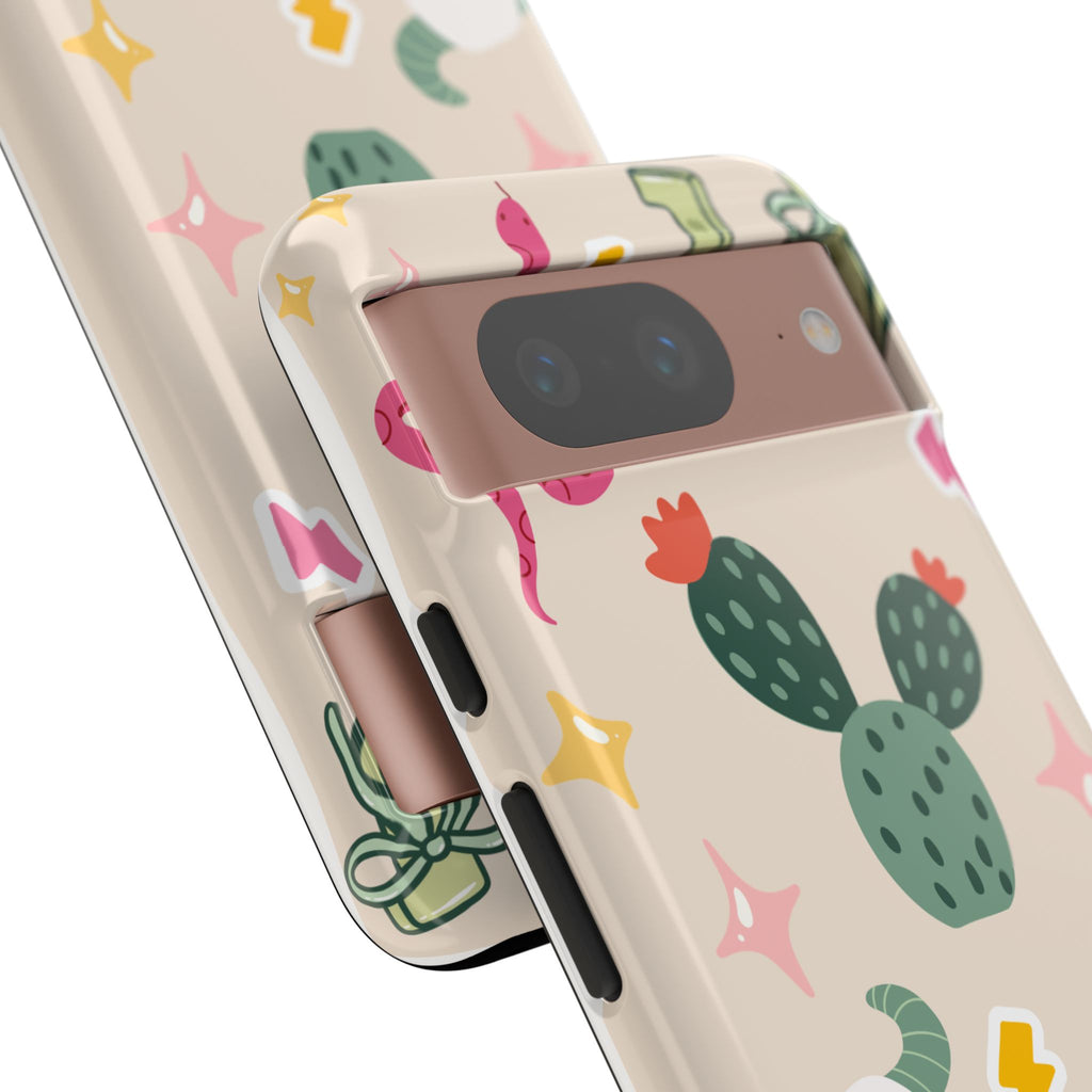Cactus Cowgirl Phone Case — Cute Western Desert Pattern Tough Case
