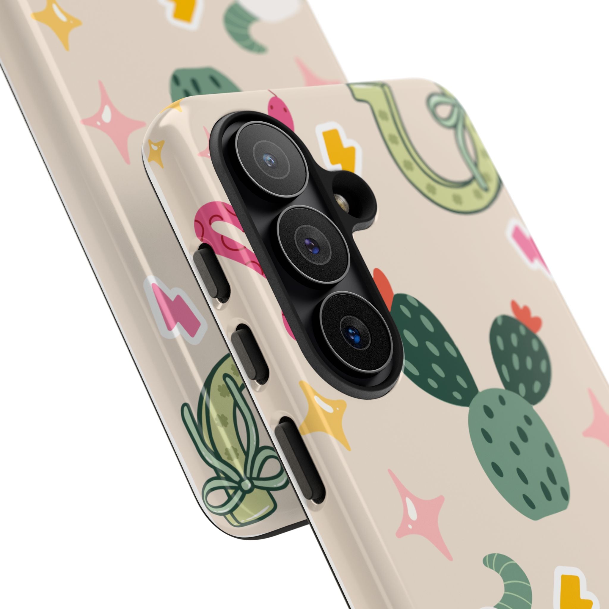 Cactus Cowgirl Phone Case — Cute Western Desert Pattern Tough Case