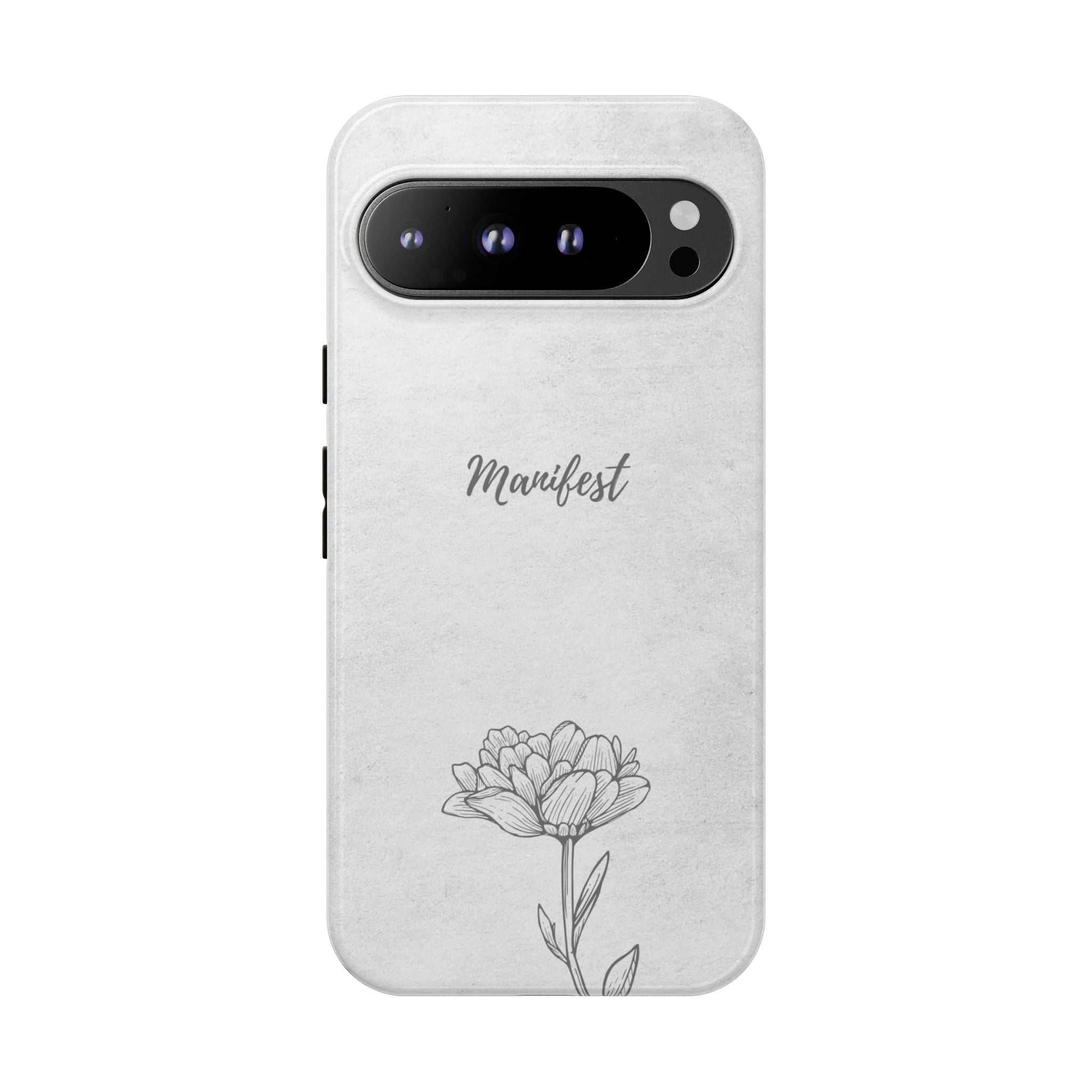 Manifest Flower Phone Case — Minimalist Protective iPhone Cover