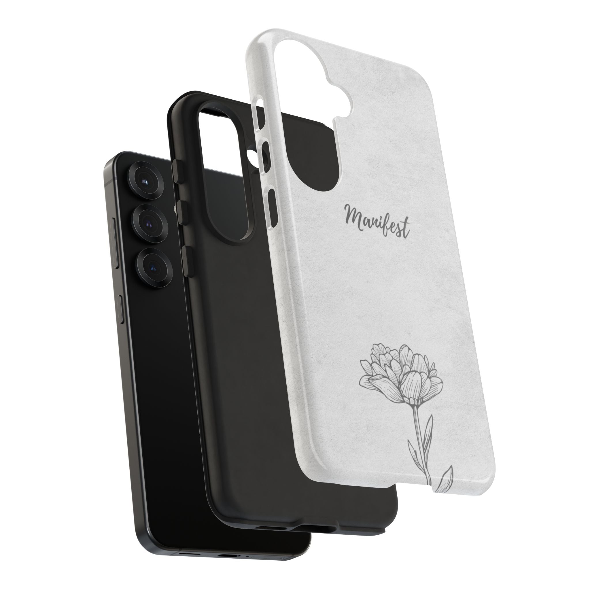 Manifest Flower Phone Case — Minimalist Protective iPhone Cover