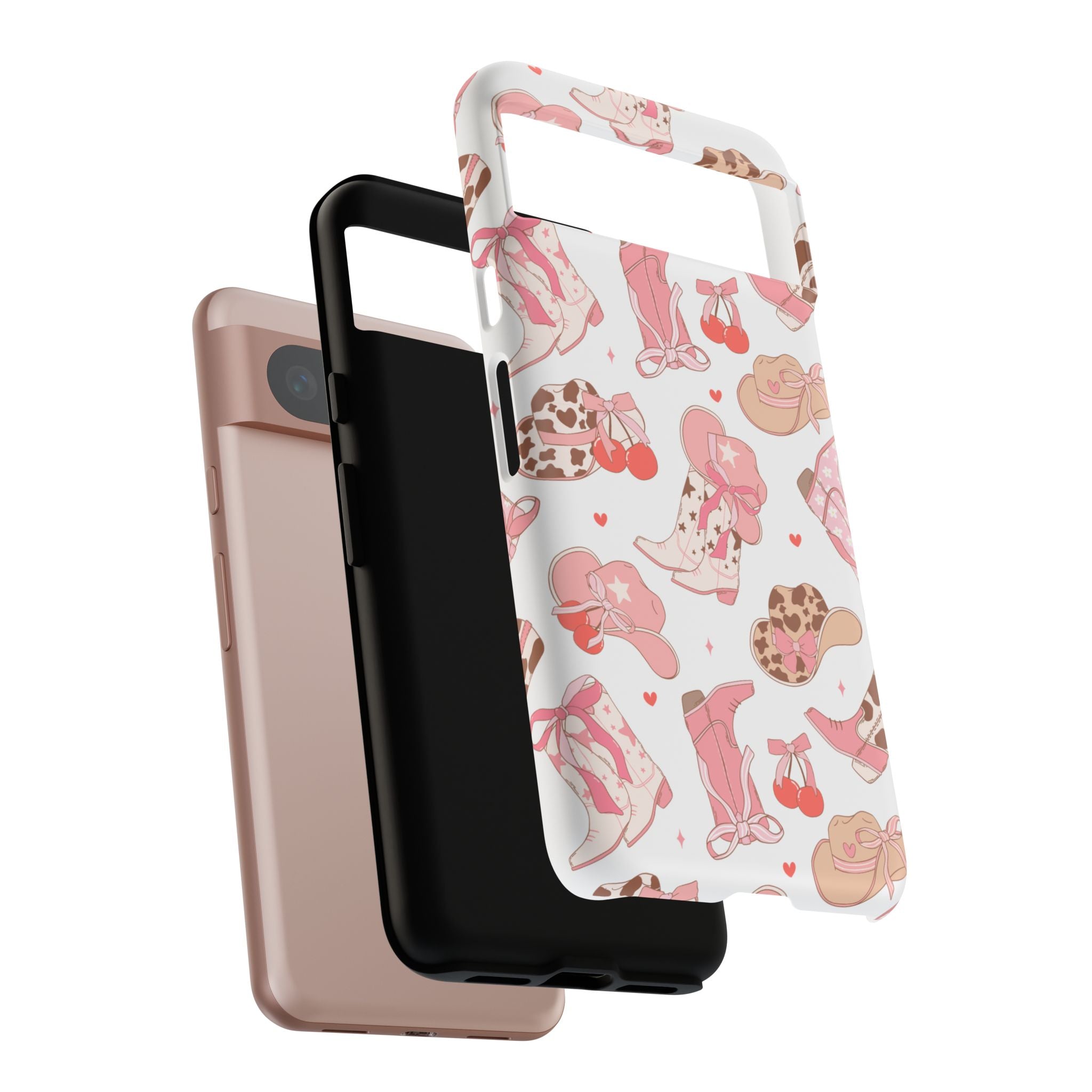 Cowgirl Boots Pink Phone Case — Cute Western Pattern Tough Phone Case