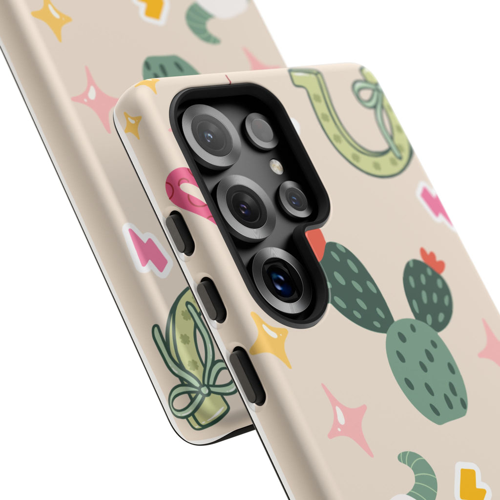 Cactus Cowgirl Phone Case — Cute Western Desert Pattern Tough Case