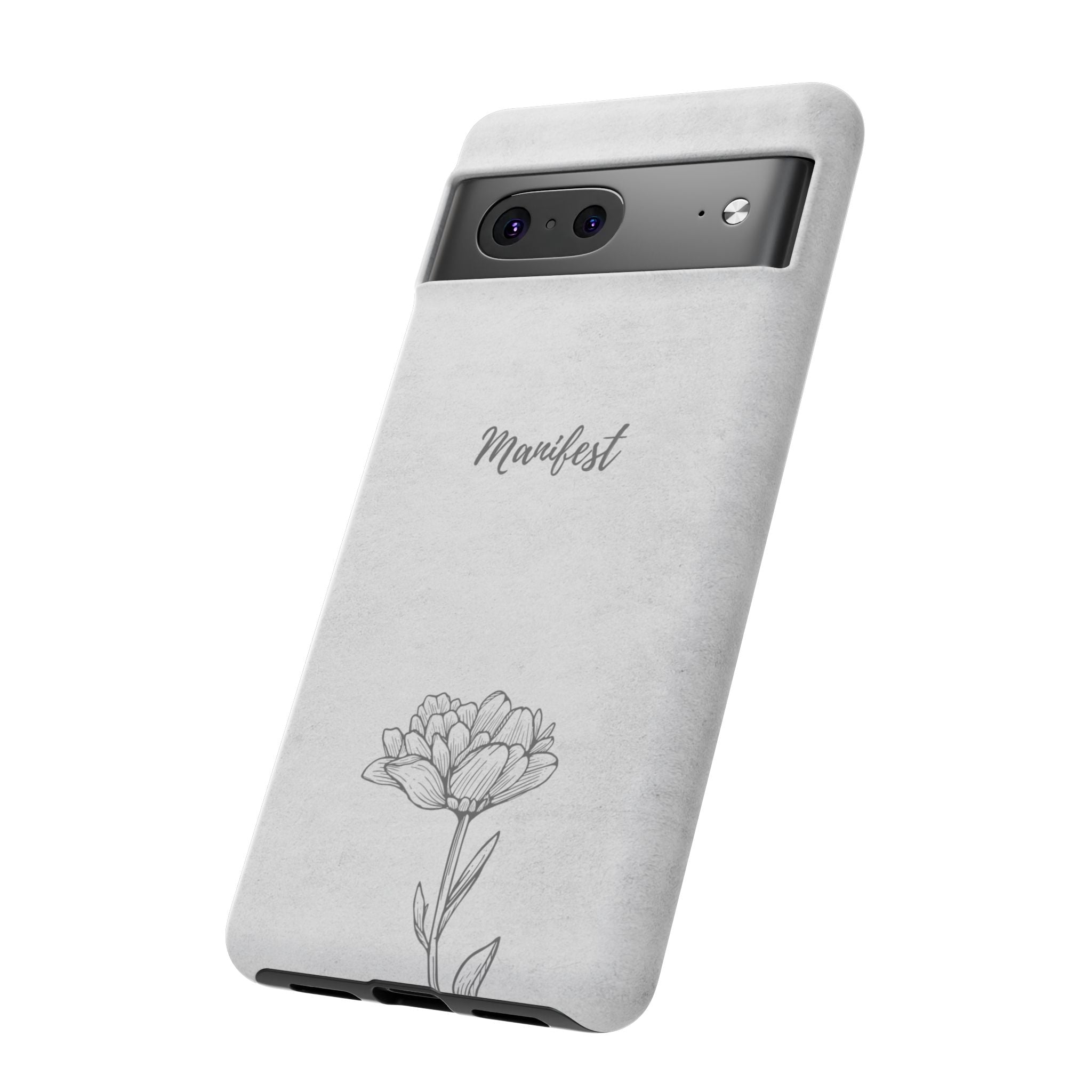 Manifest Flower Phone Case — Minimalist Protective iPhone Cover