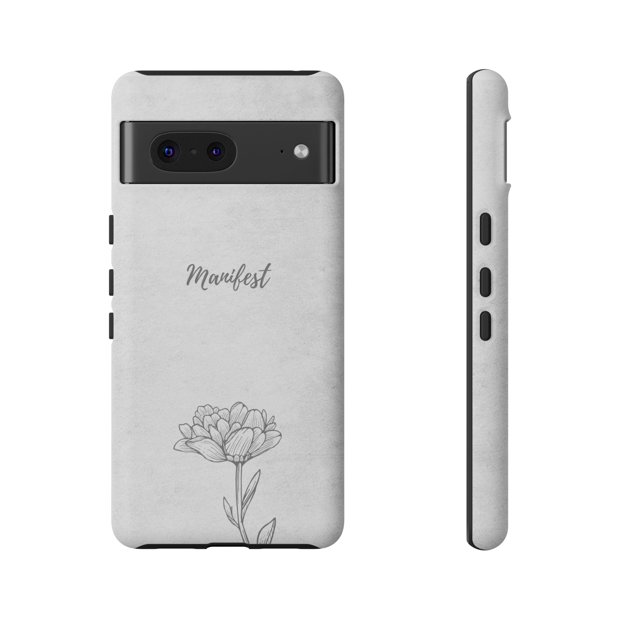 Manifest Flower Phone Case — Minimalist Protective iPhone Cover
