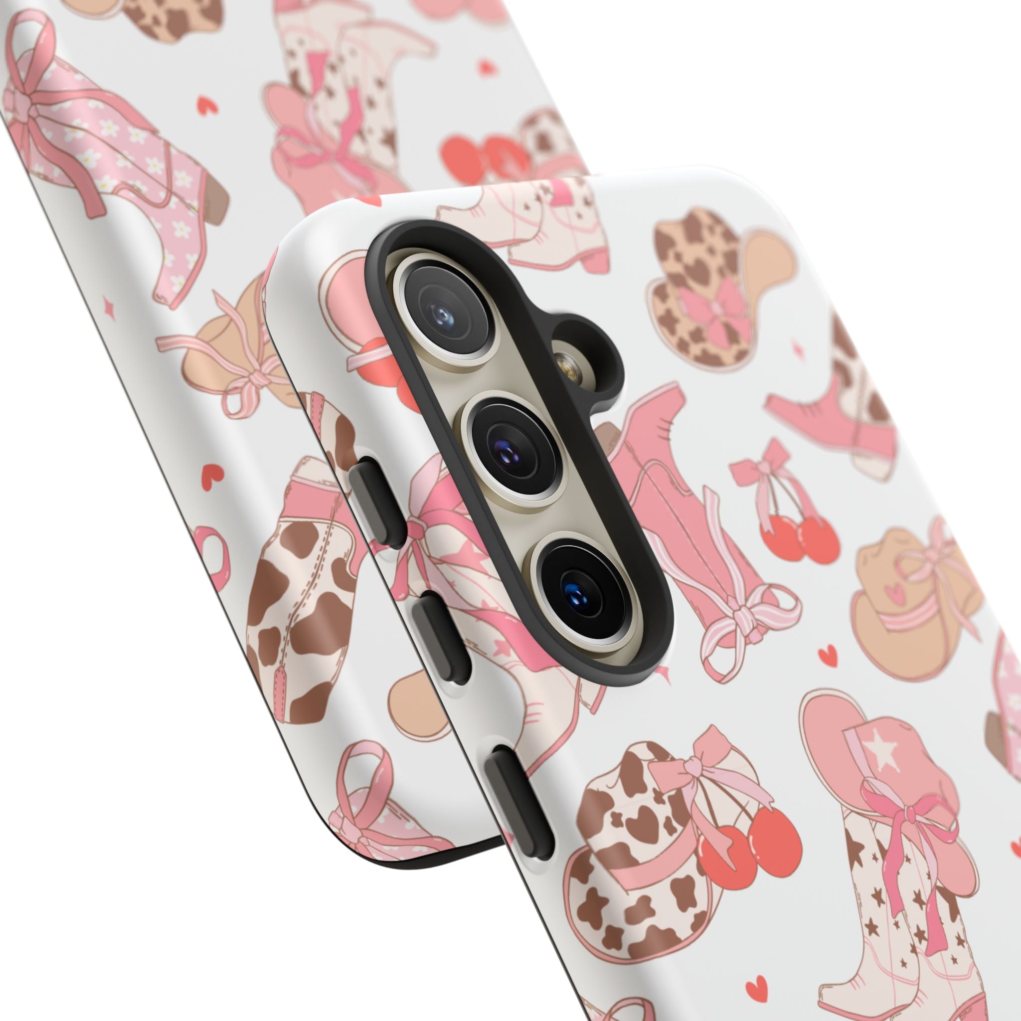 Cowgirl Boots Pink Phone Case — Cute Western Pattern Tough Phone Case