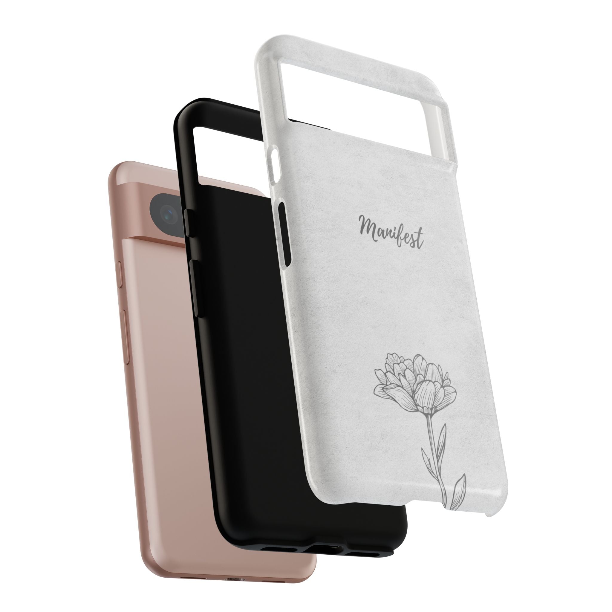 Manifest Flower Phone Case — Minimalist Protective iPhone Cover
