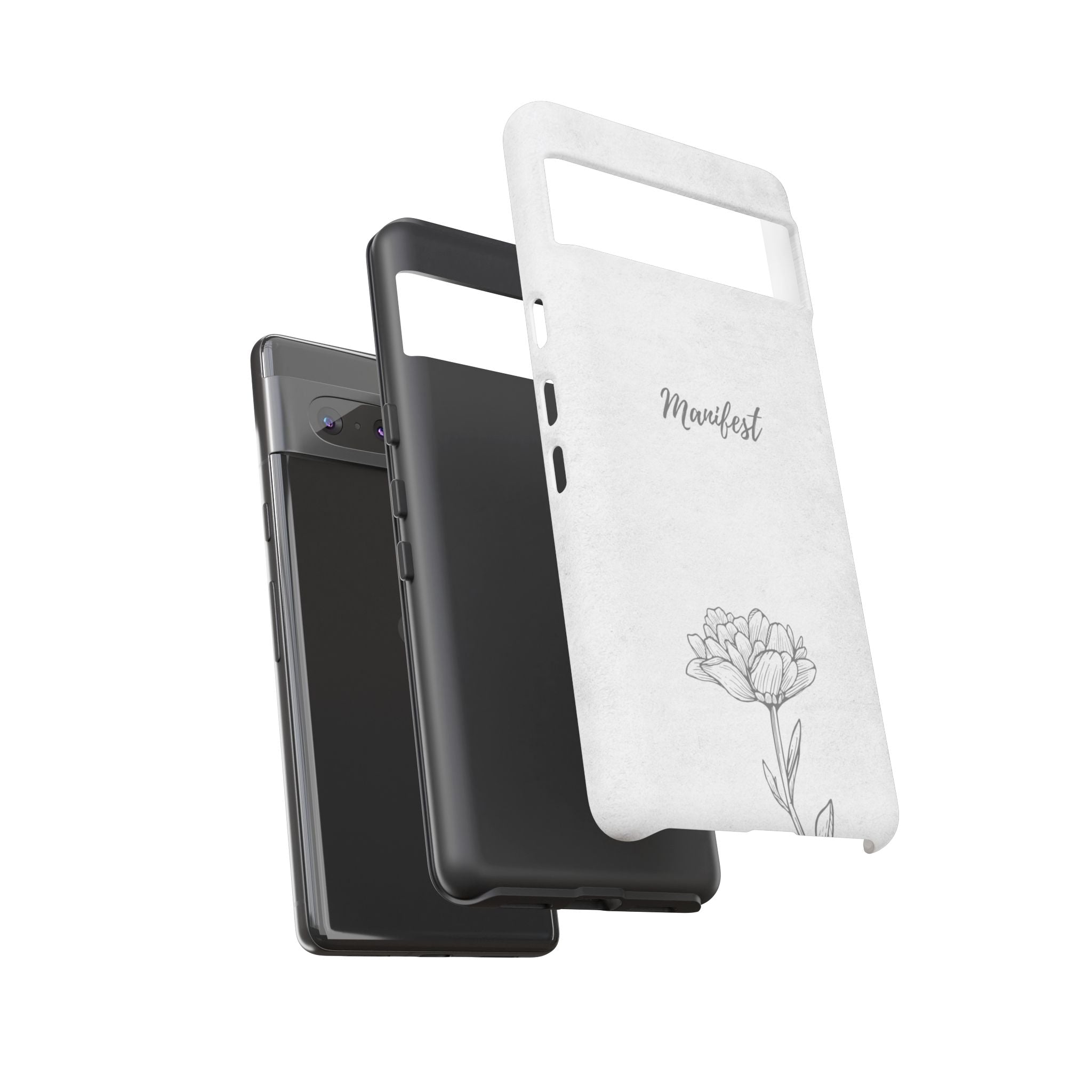 Manifest Flower Phone Case — Minimalist Protective iPhone Cover