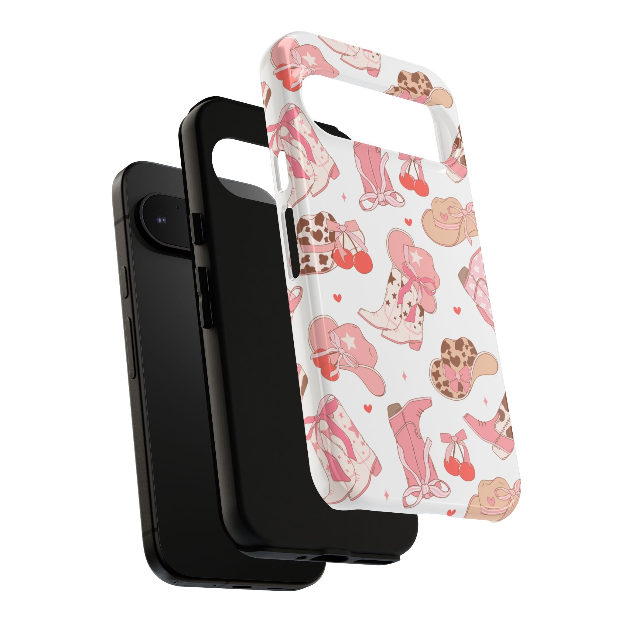 Cowgirl Boots Pink Phone Case — Cute Western Pattern Tough Phone Case