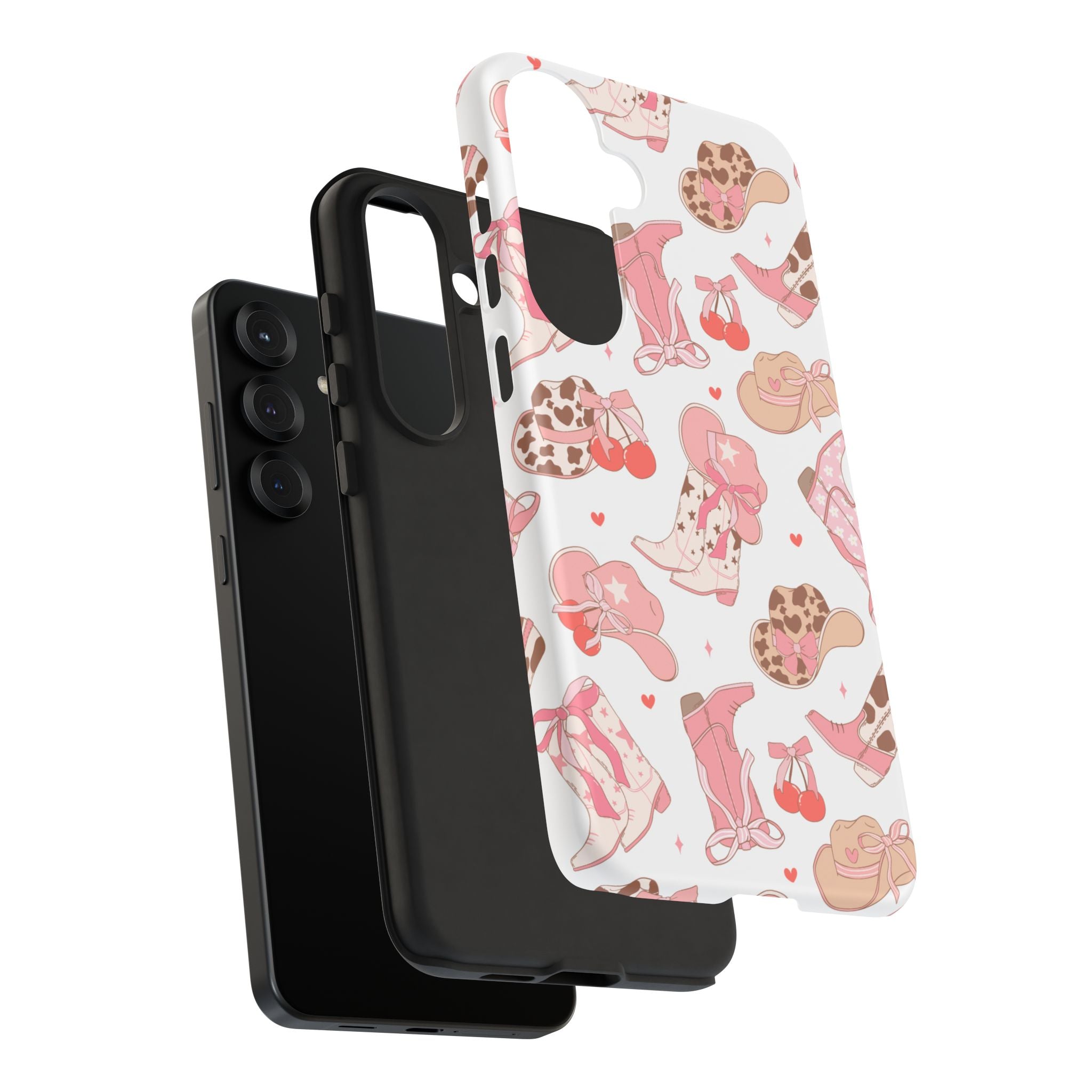 Cowgirl Boots Pink Phone Case — Cute Western Pattern Tough Phone Case