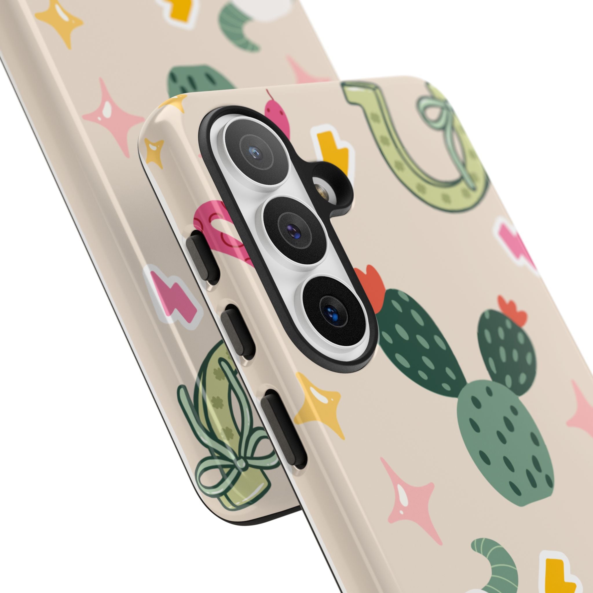 Cactus Cowgirl Phone Case — Cute Western Desert Pattern Tough Case
