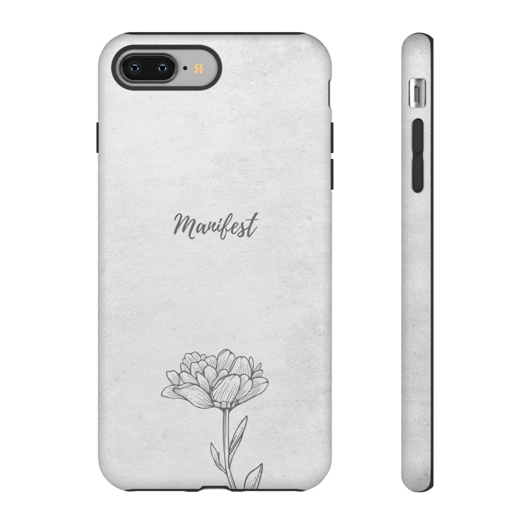 Manifest Flower Phone Case — Minimalist Protective iPhone Cover