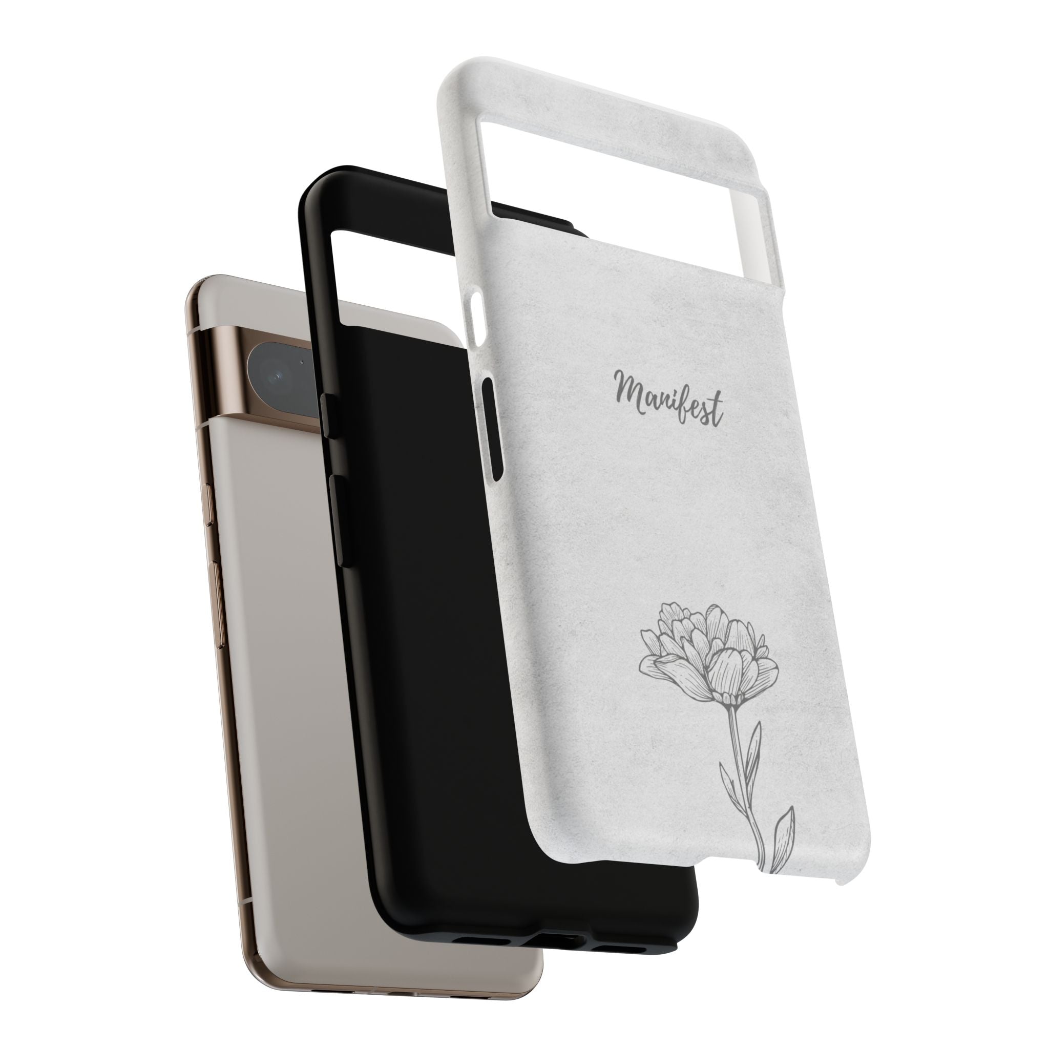 Manifest Flower Phone Case — Minimalist Protective iPhone Cover