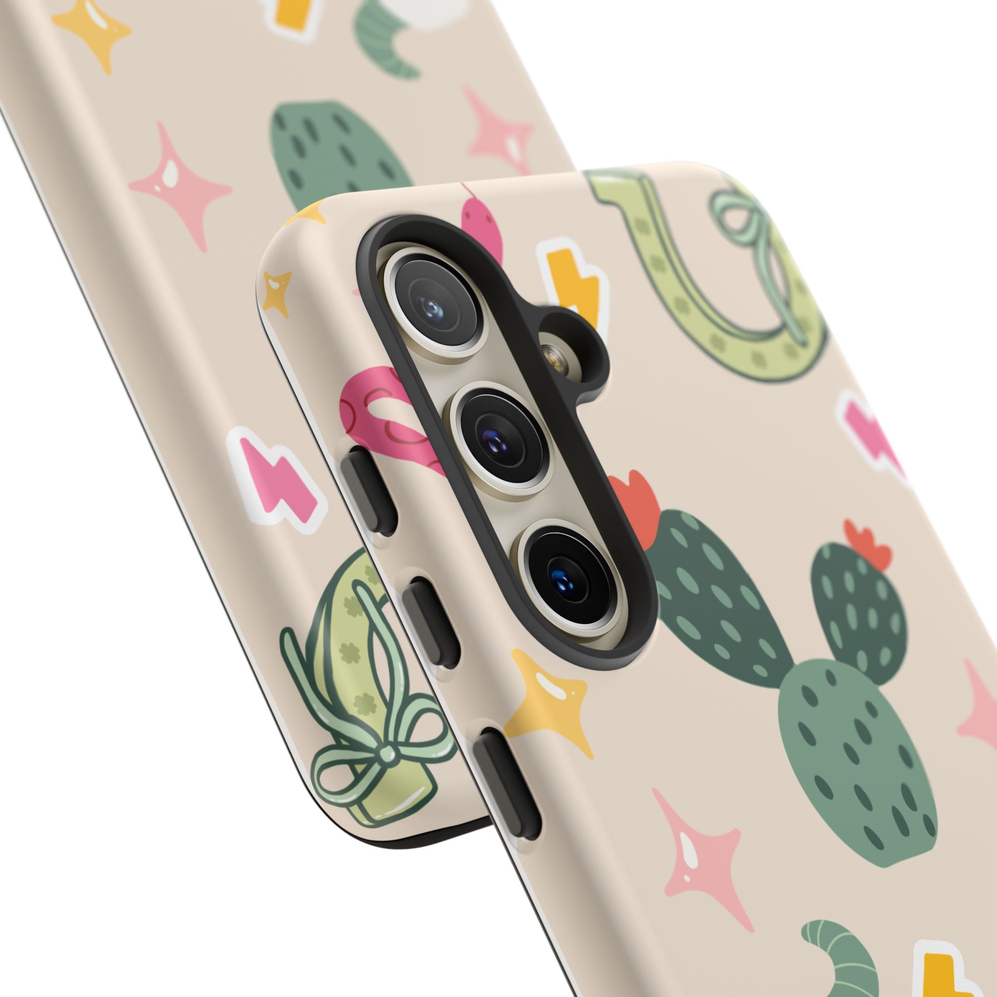Cactus Cowgirl Phone Case — Cute Western Desert Pattern Tough Case