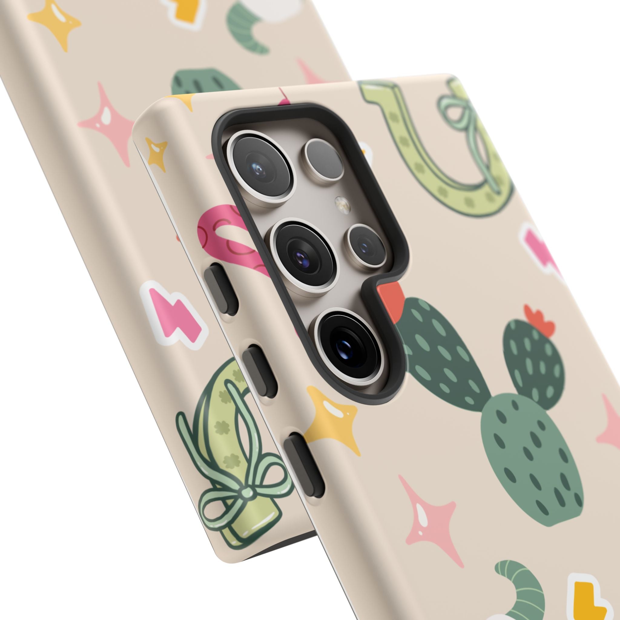Cactus Cowgirl Phone Case — Cute Western Desert Pattern Tough Case