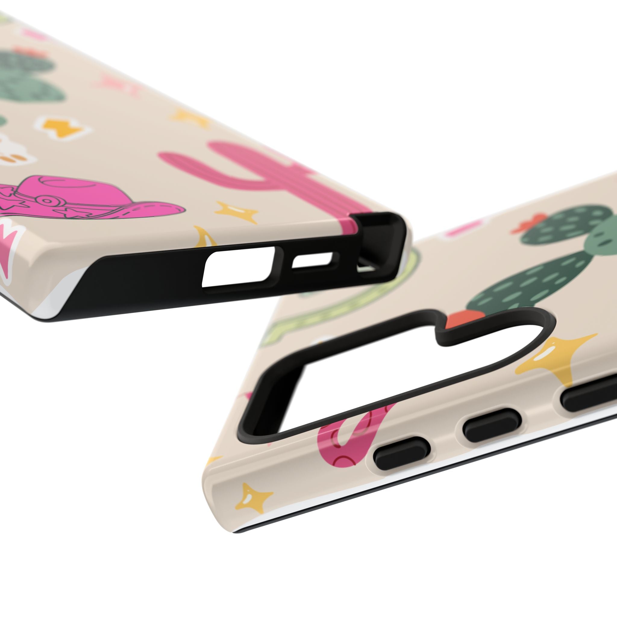 Cactus Cowgirl Phone Case — Cute Western Desert Pattern Tough Case