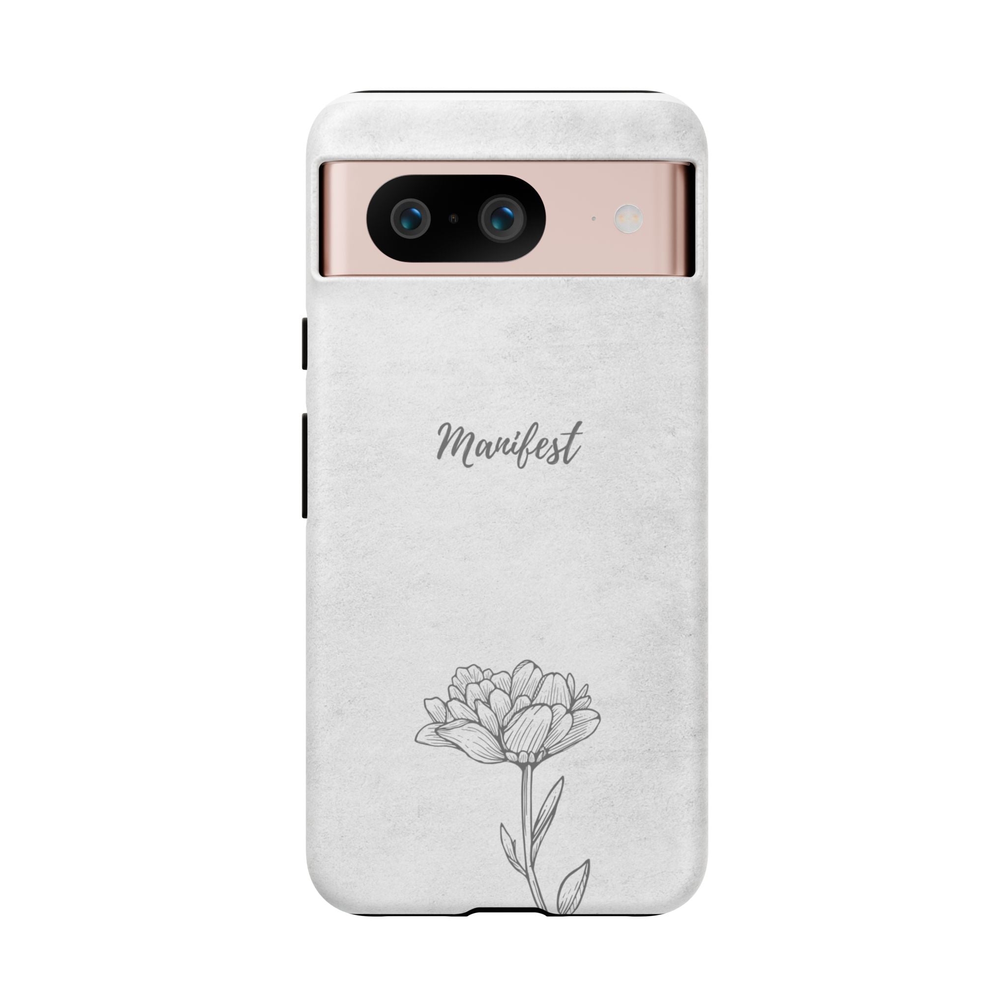 Manifest Flower Phone Case — Minimalist Protective iPhone Cover