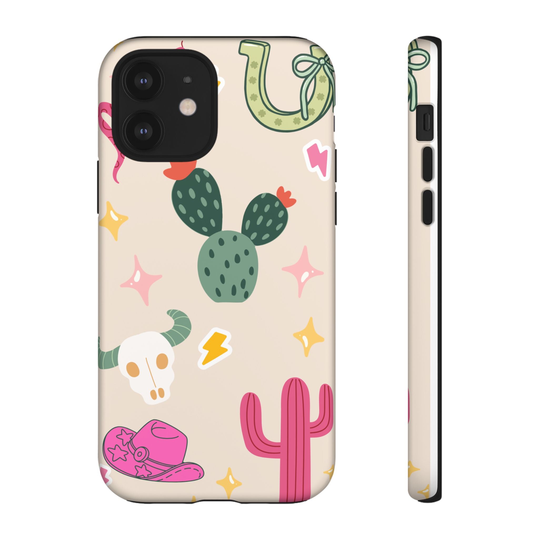 Cactus Cowgirl Phone Case — Cute Western Desert Pattern Tough Case