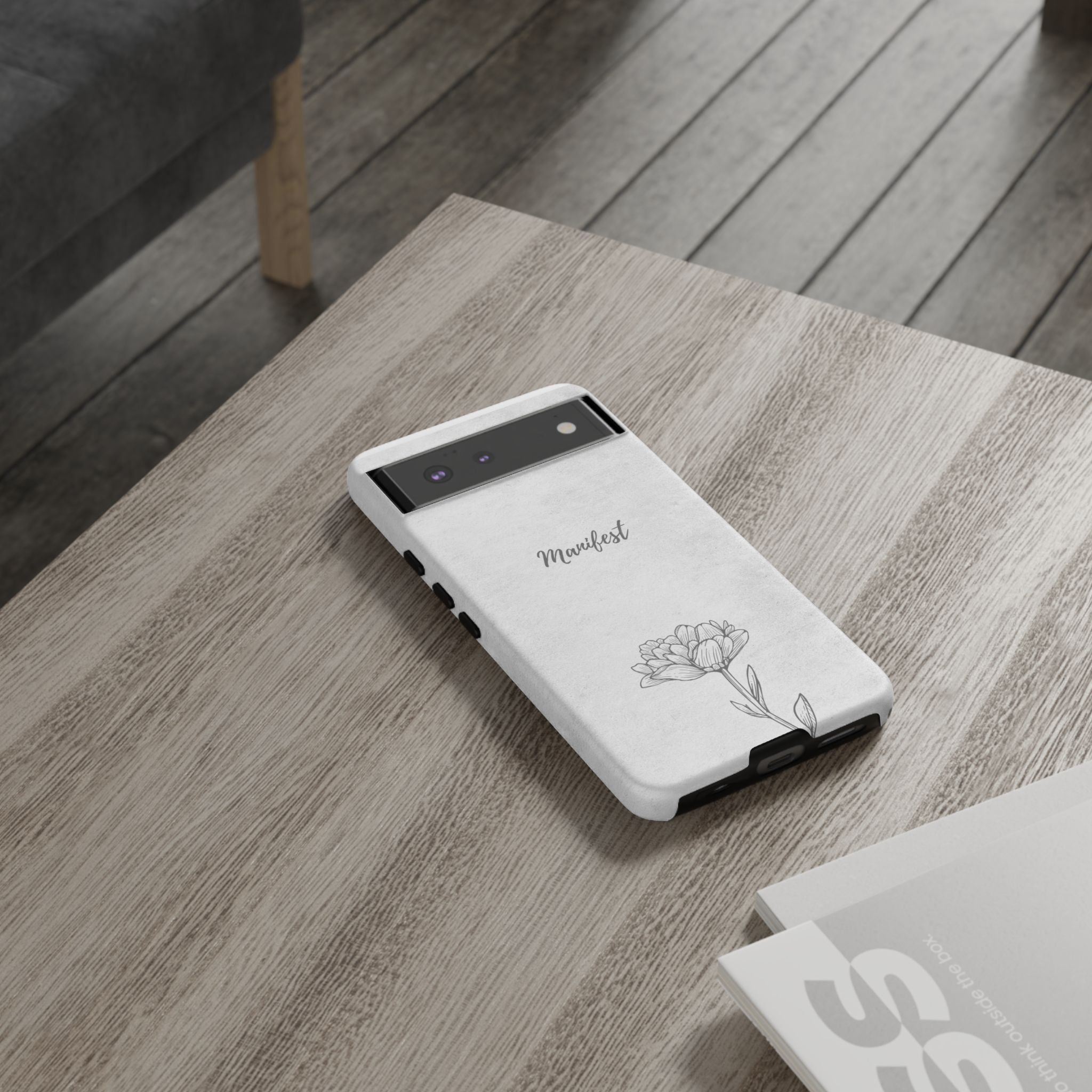 Manifest Flower Phone Case — Minimalist Protective iPhone Cover