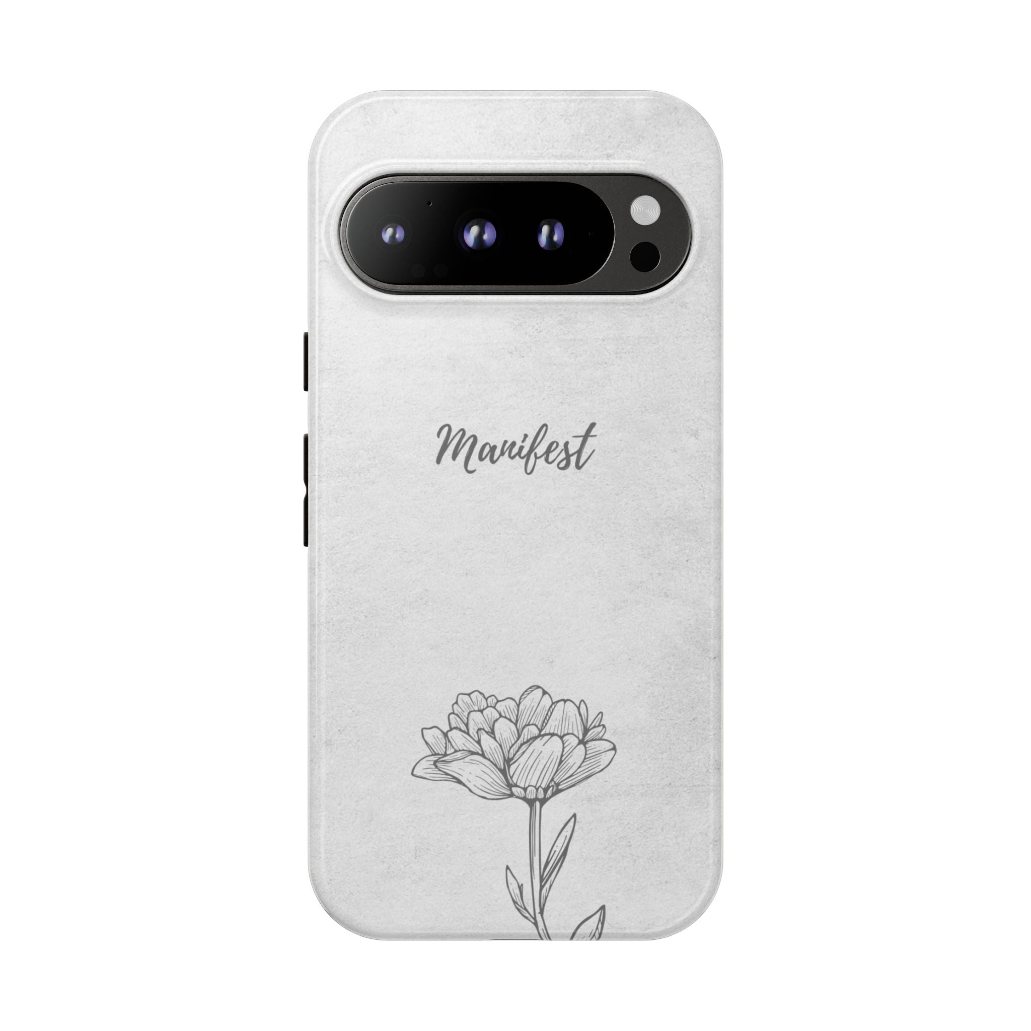 Manifest Flower Phone Case — Minimalist Protective iPhone Cover