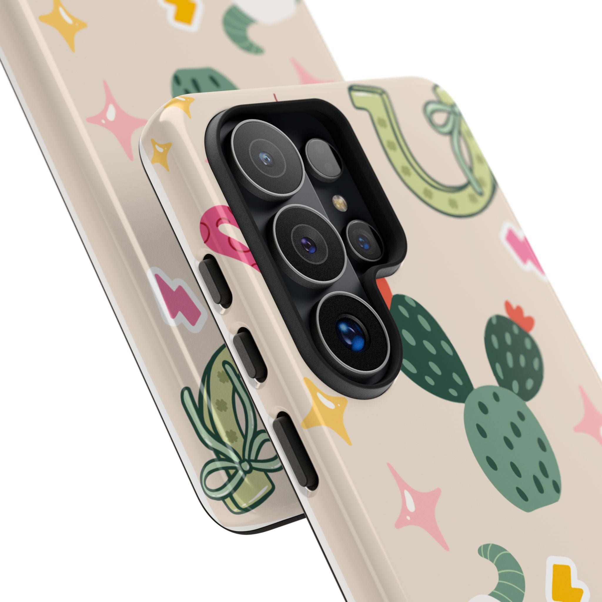Cactus Cowgirl Phone Case — Cute Western Desert Pattern Tough Case