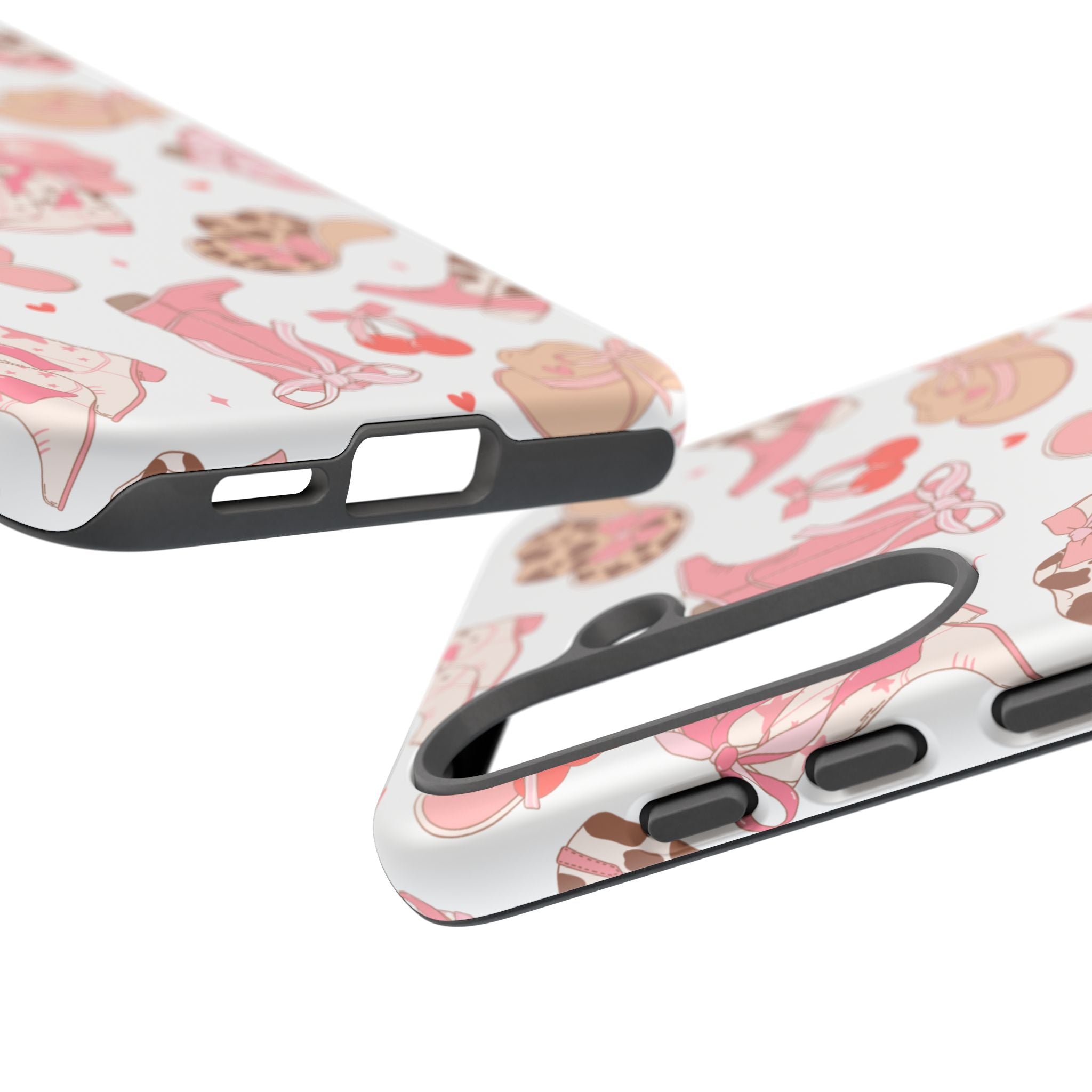Cowgirl Boots Pink Phone Case — Cute Western Pattern Tough Phone Case