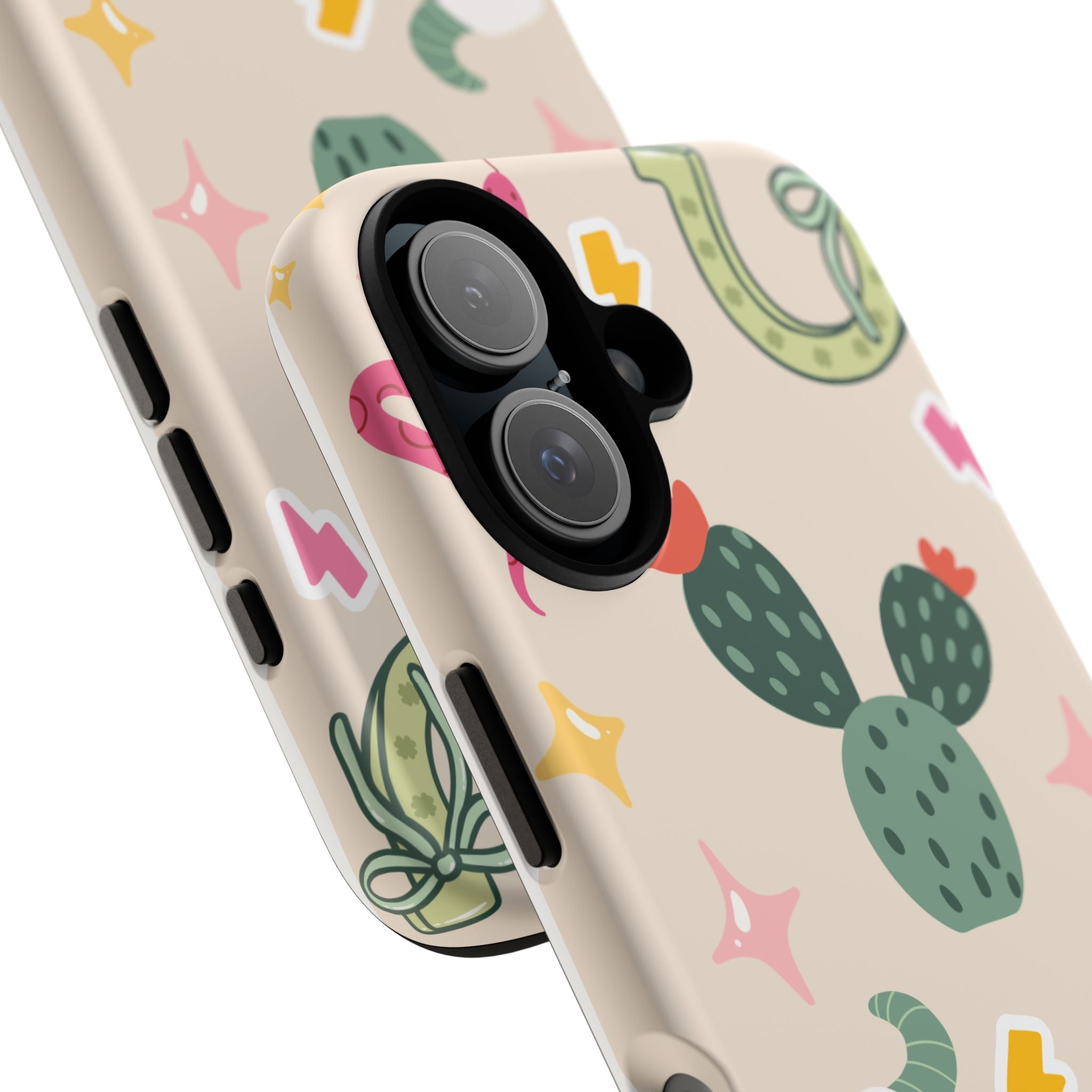 Cactus Cowgirl Phone Case — Cute Western Desert Pattern Tough Case