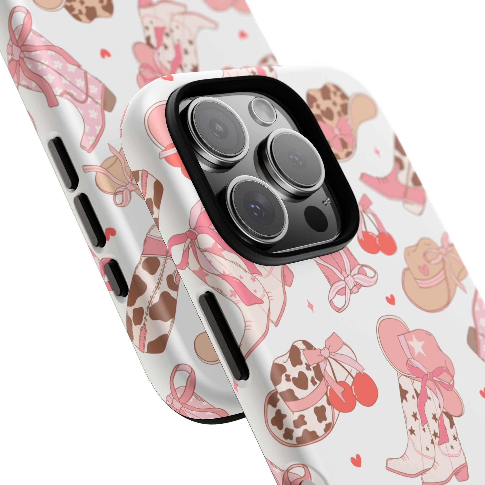 Cowgirl Boots Pink Phone Case — Cute Western Pattern Tough Phone Case