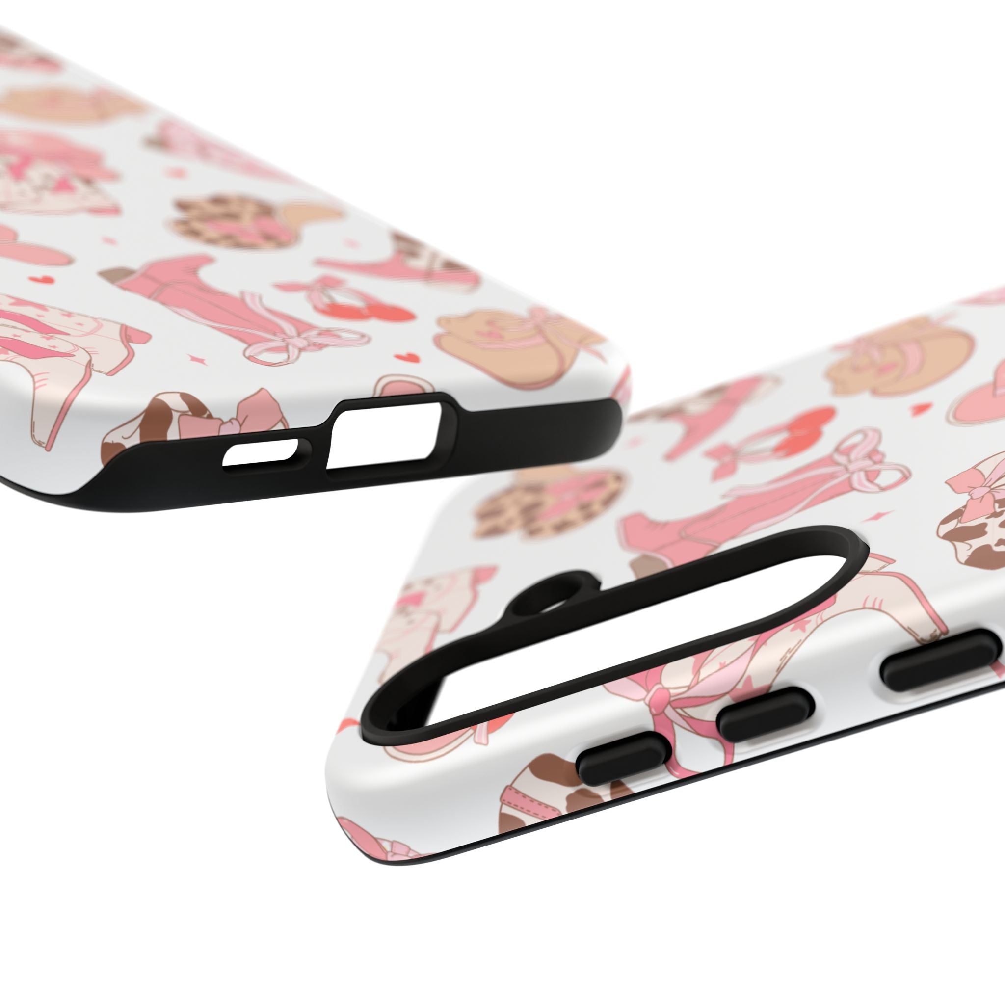 Cowgirl Boots Pink Phone Case — Cute Western Pattern Tough Phone Case