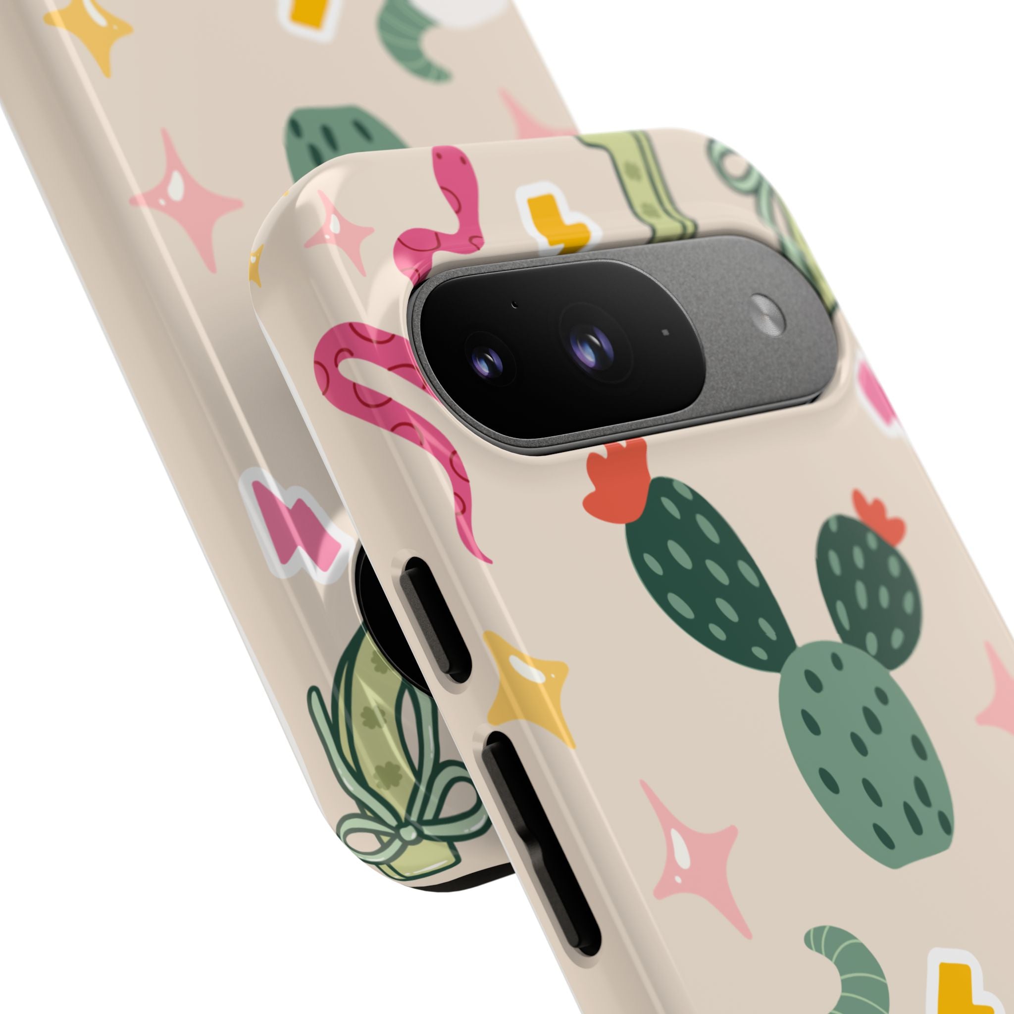 Cactus Cowgirl Phone Case — Cute Western Desert Pattern Tough Case