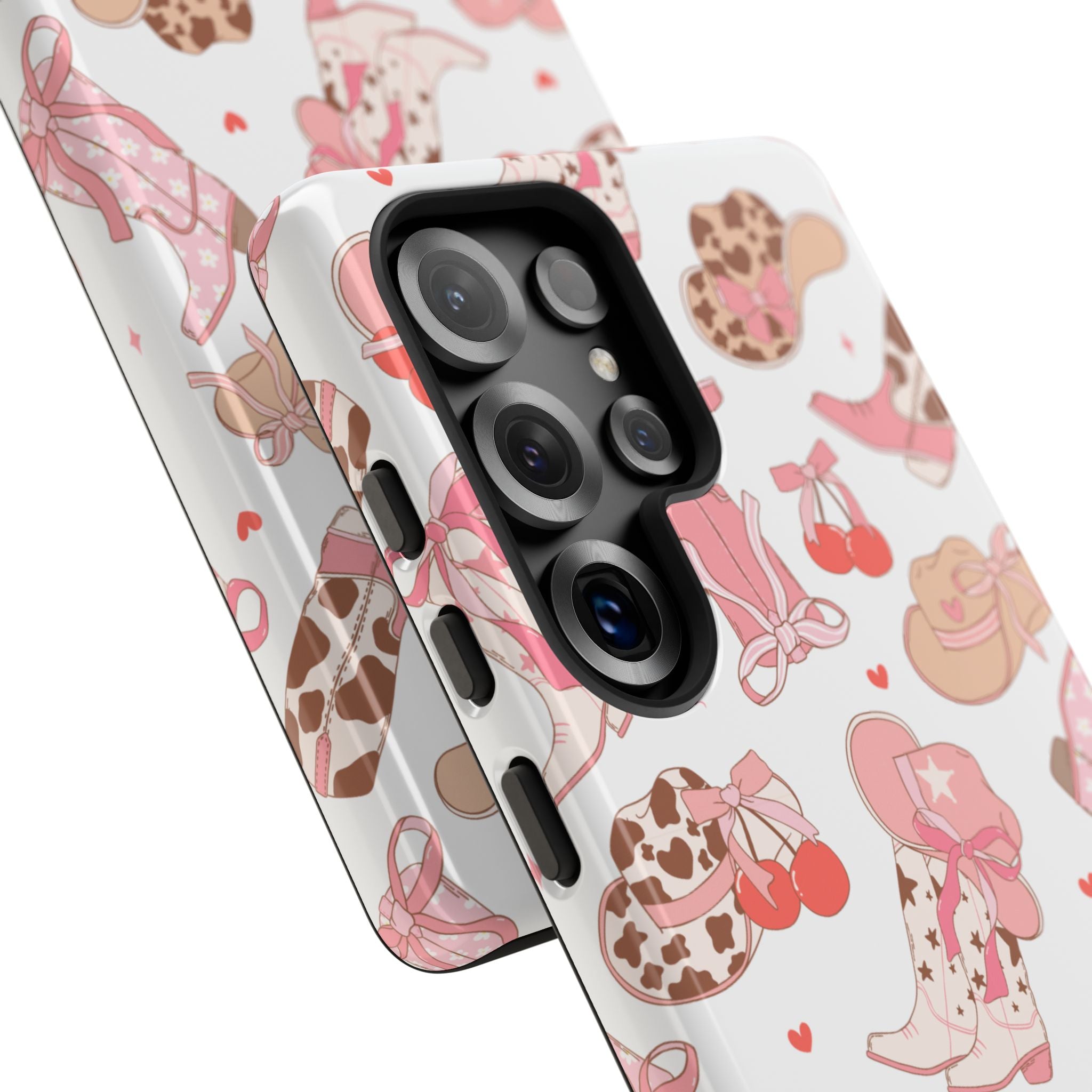 Cowgirl Boots Pink Phone Case — Cute Western Pattern Tough Phone Case