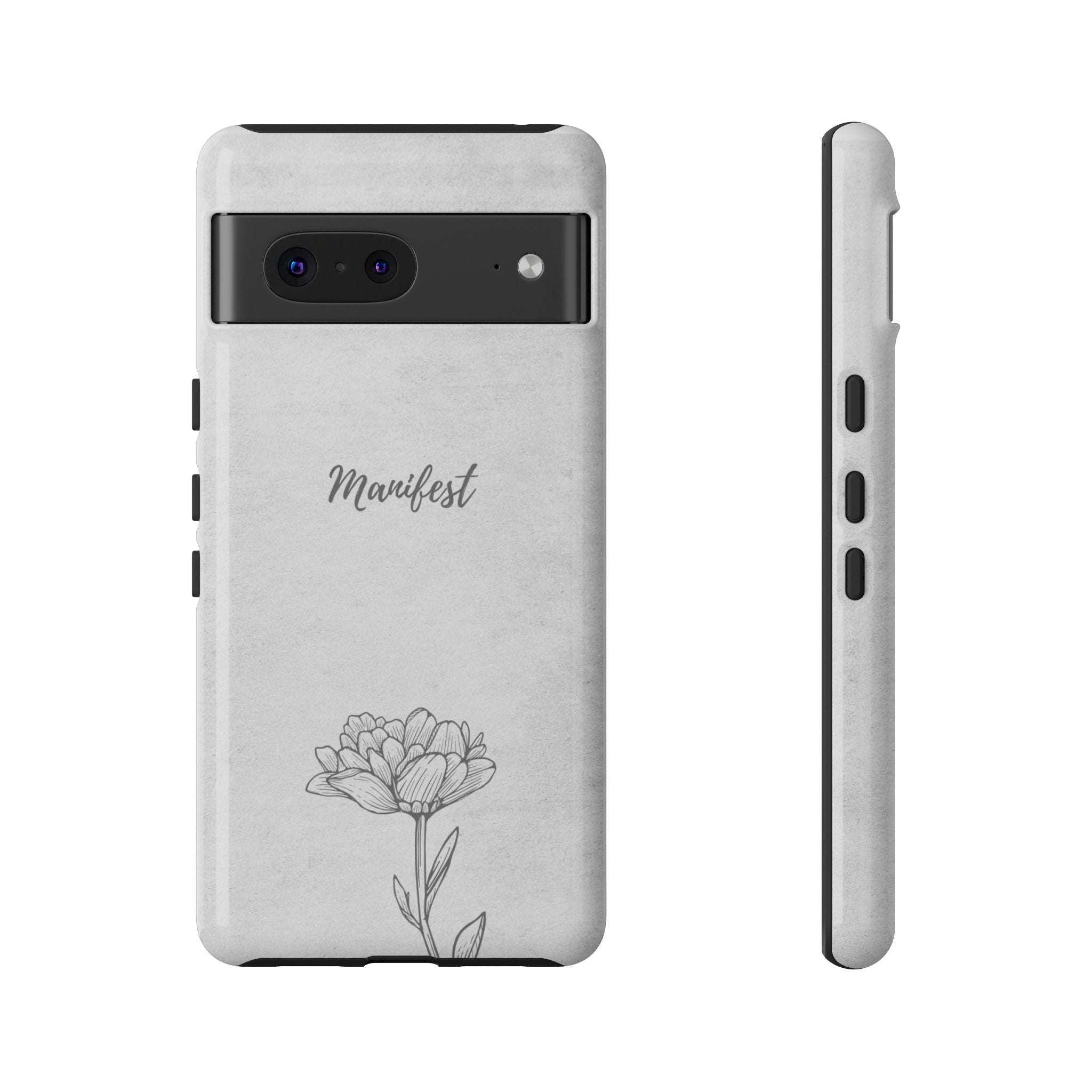 Manifest Flower Phone Case — Minimalist Protective iPhone Cover