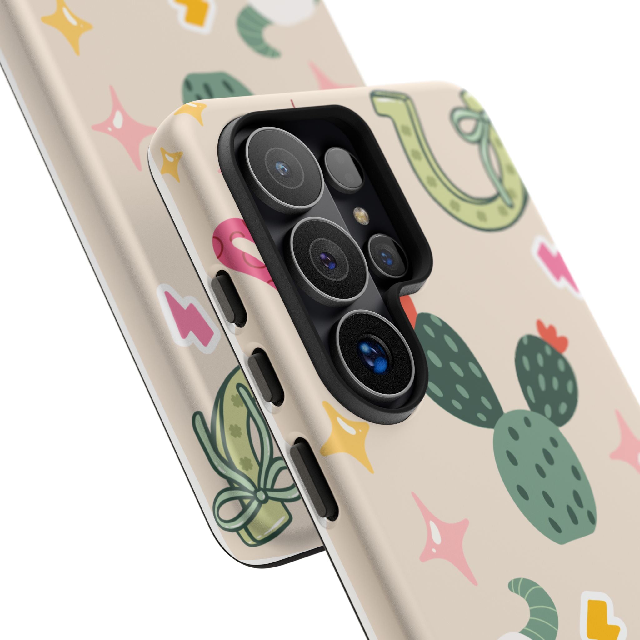 Cactus Cowgirl Phone Case — Cute Western Desert Pattern Tough Case