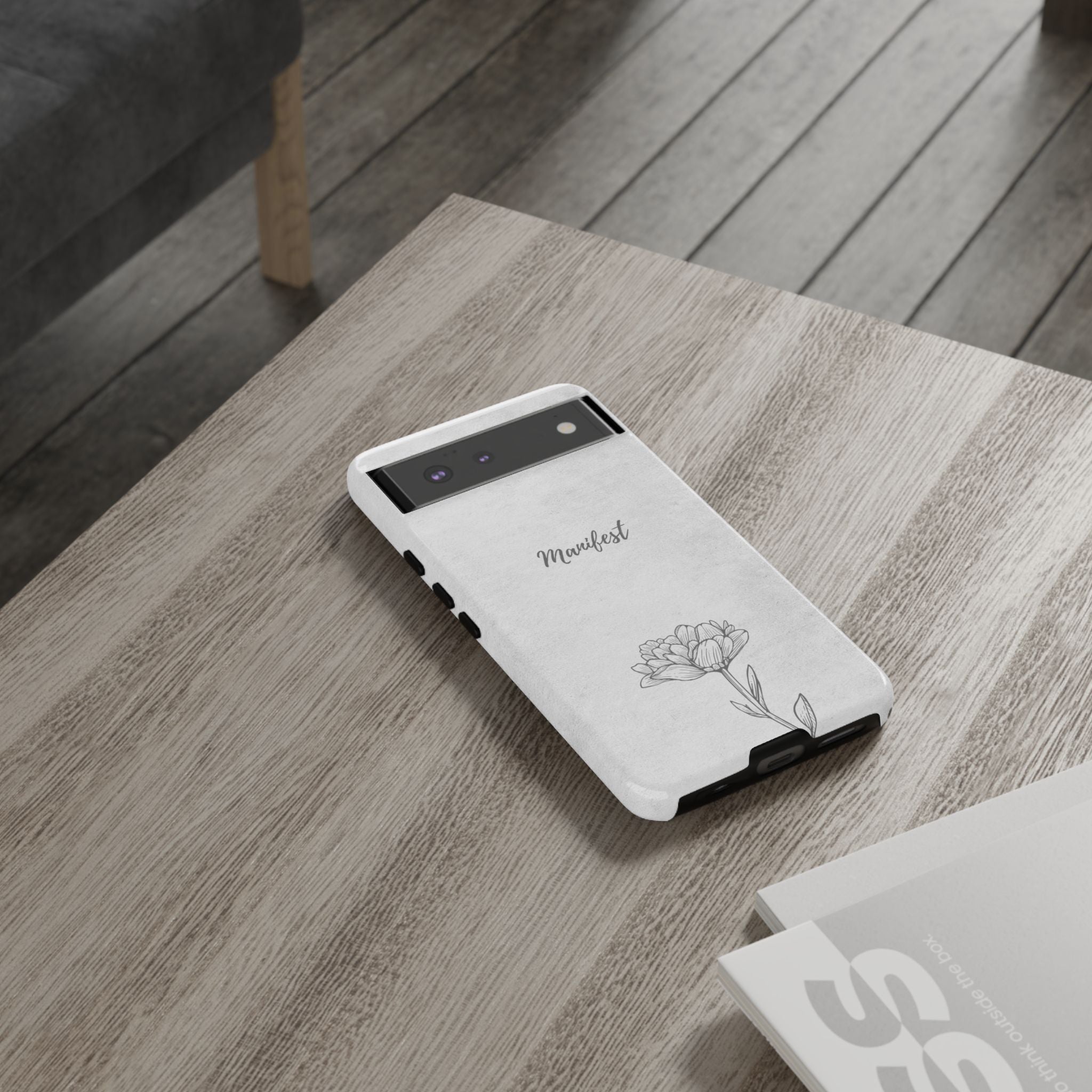 Manifest Flower Phone Case — Minimalist Protective iPhone Cover