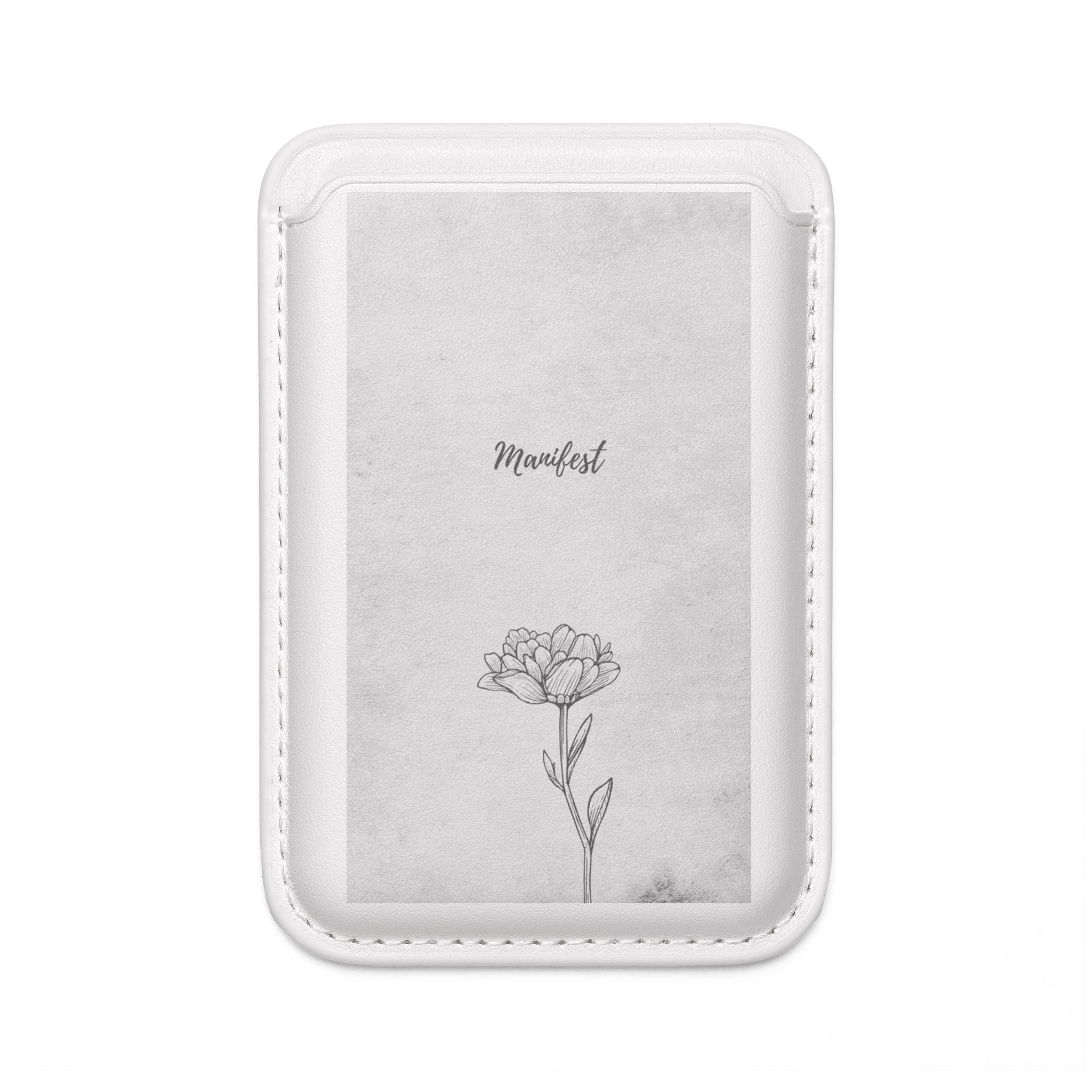 Manifest Floral Vegan MagSafe Wallet — Minimalist Card Holder
