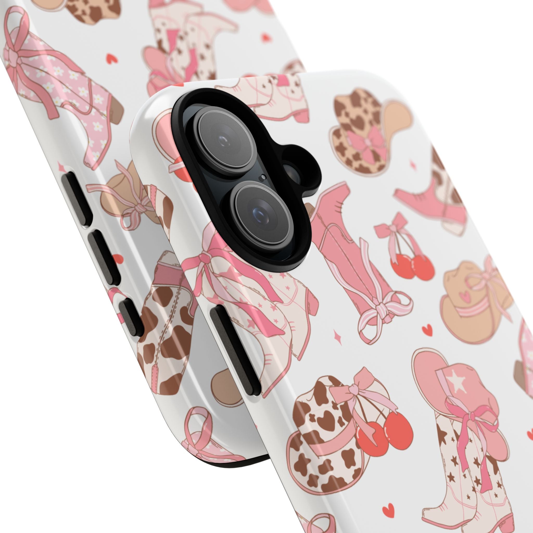 Cowgirl Boots Pink Phone Case — Cute Western Pattern Tough Phone Case