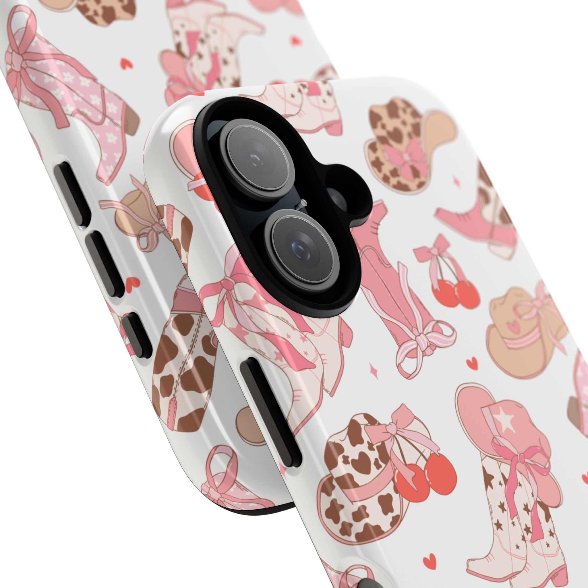 Cowgirl Boots Pink Phone Case — Cute Western Pattern Tough Phone Case