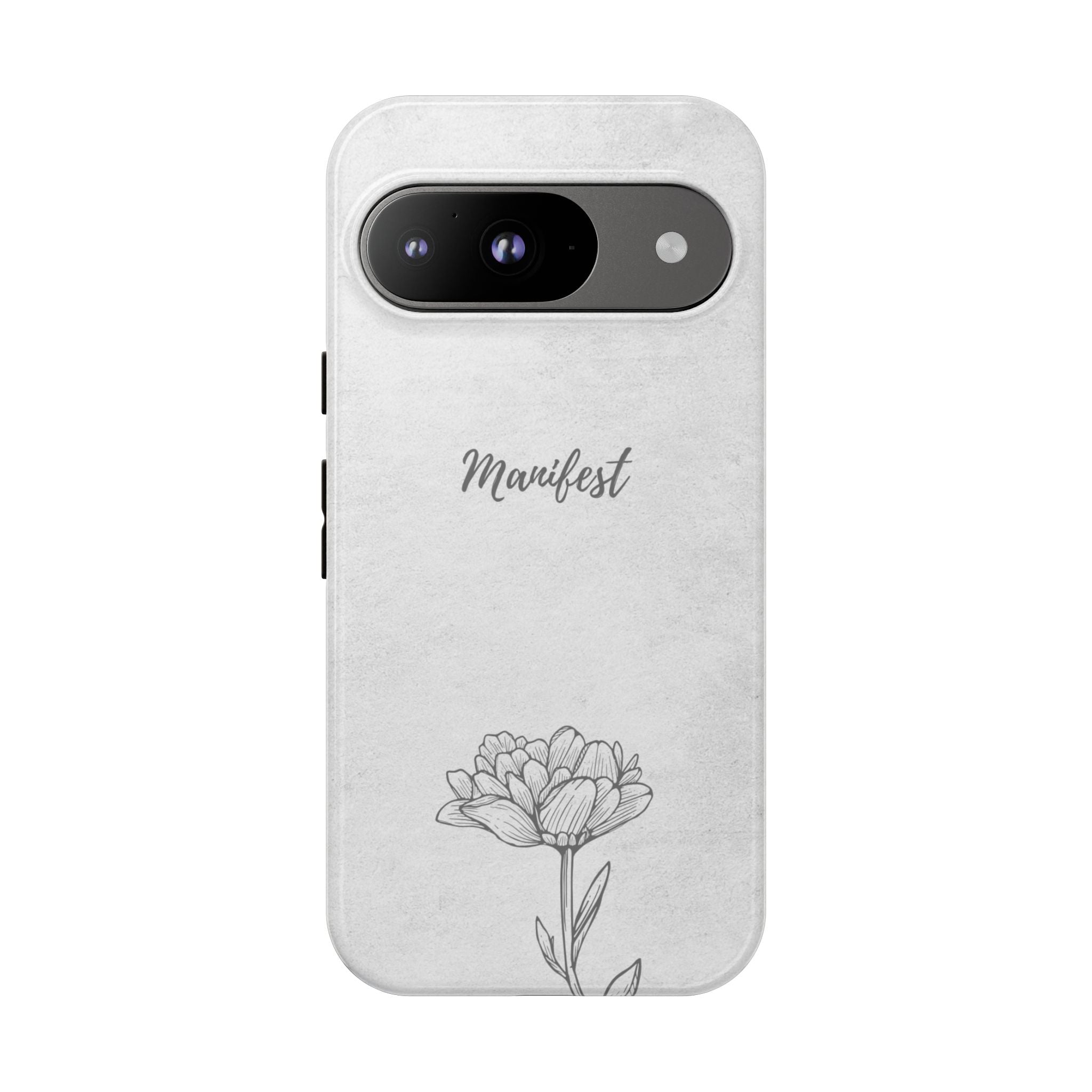 Manifest Flower Phone Case — Minimalist Protective iPhone Cover