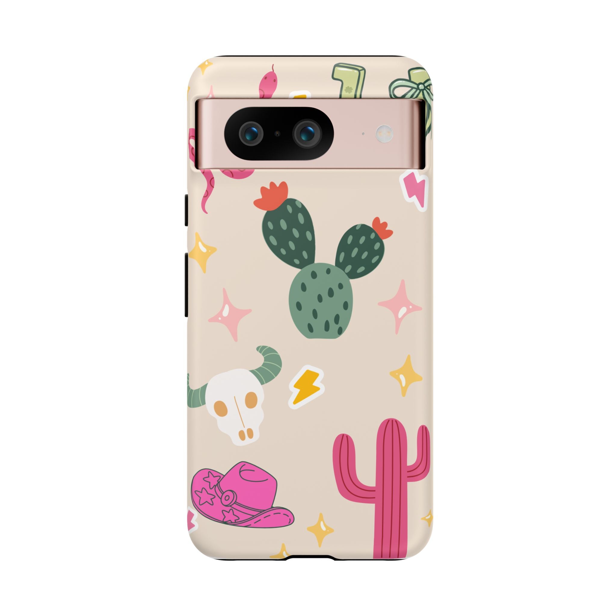 Cactus Cowgirl Phone Case — Cute Western Desert Pattern Tough Case