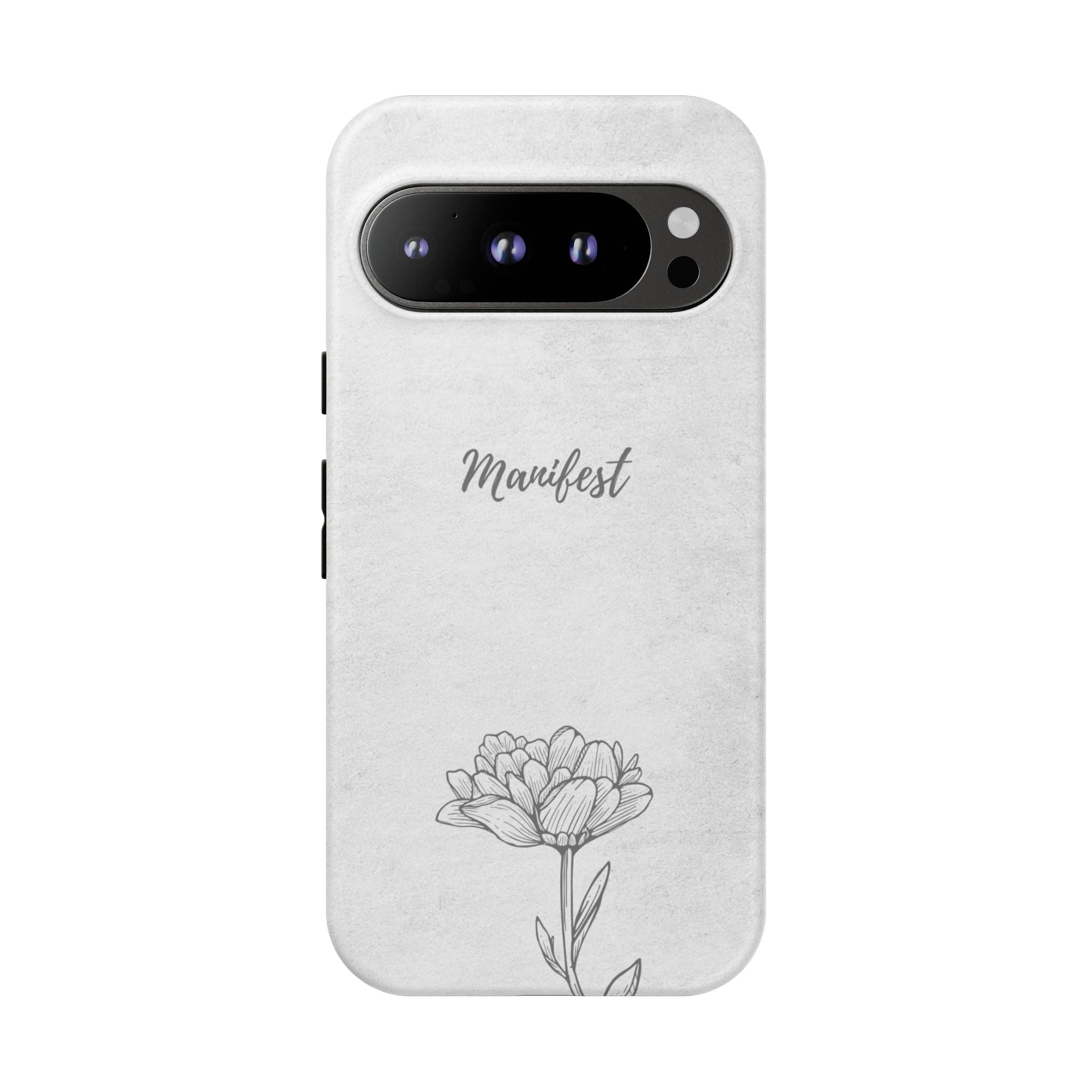 Manifest Flower Phone Case — Minimalist Protective iPhone Cover
