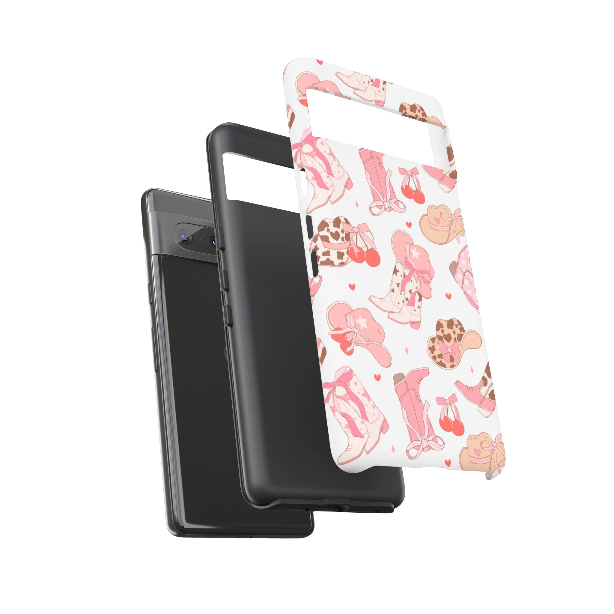 Cowgirl Boots Pink Phone Case — Cute Western Pattern Tough Phone Case