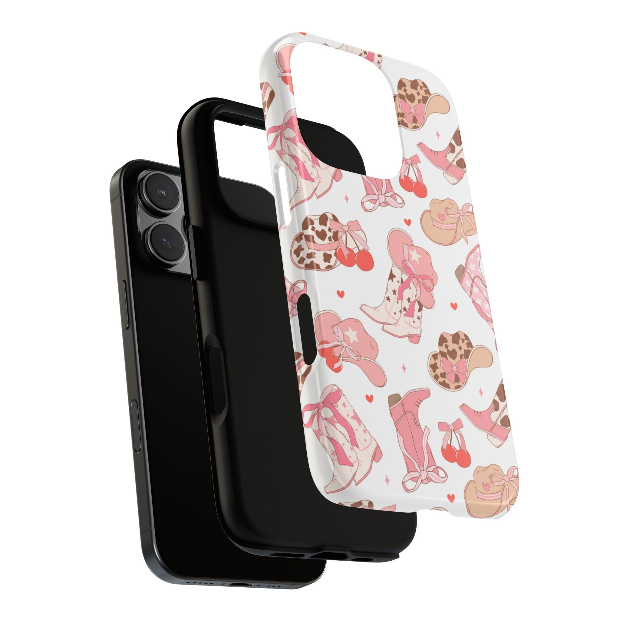 Cowgirl Boots Pink Phone Case — Cute Western Pattern Tough Phone Case