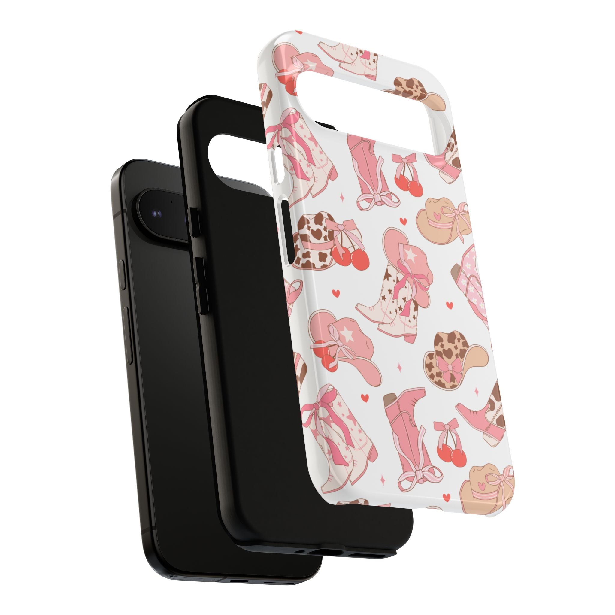 Cowgirl Boots Pink Phone Case — Cute Western Pattern Tough Phone Case