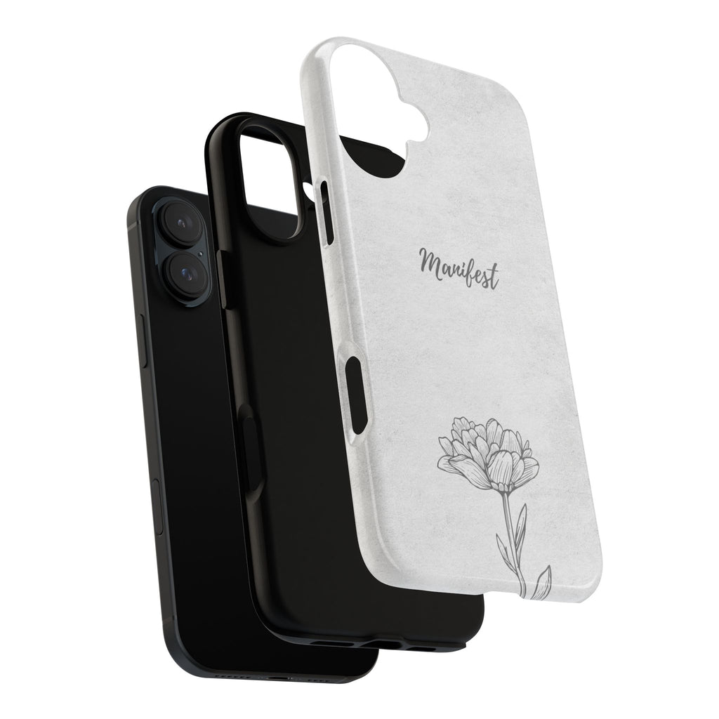 Manifest Flower Phone Case — Minimalist Protective iPhone Cover