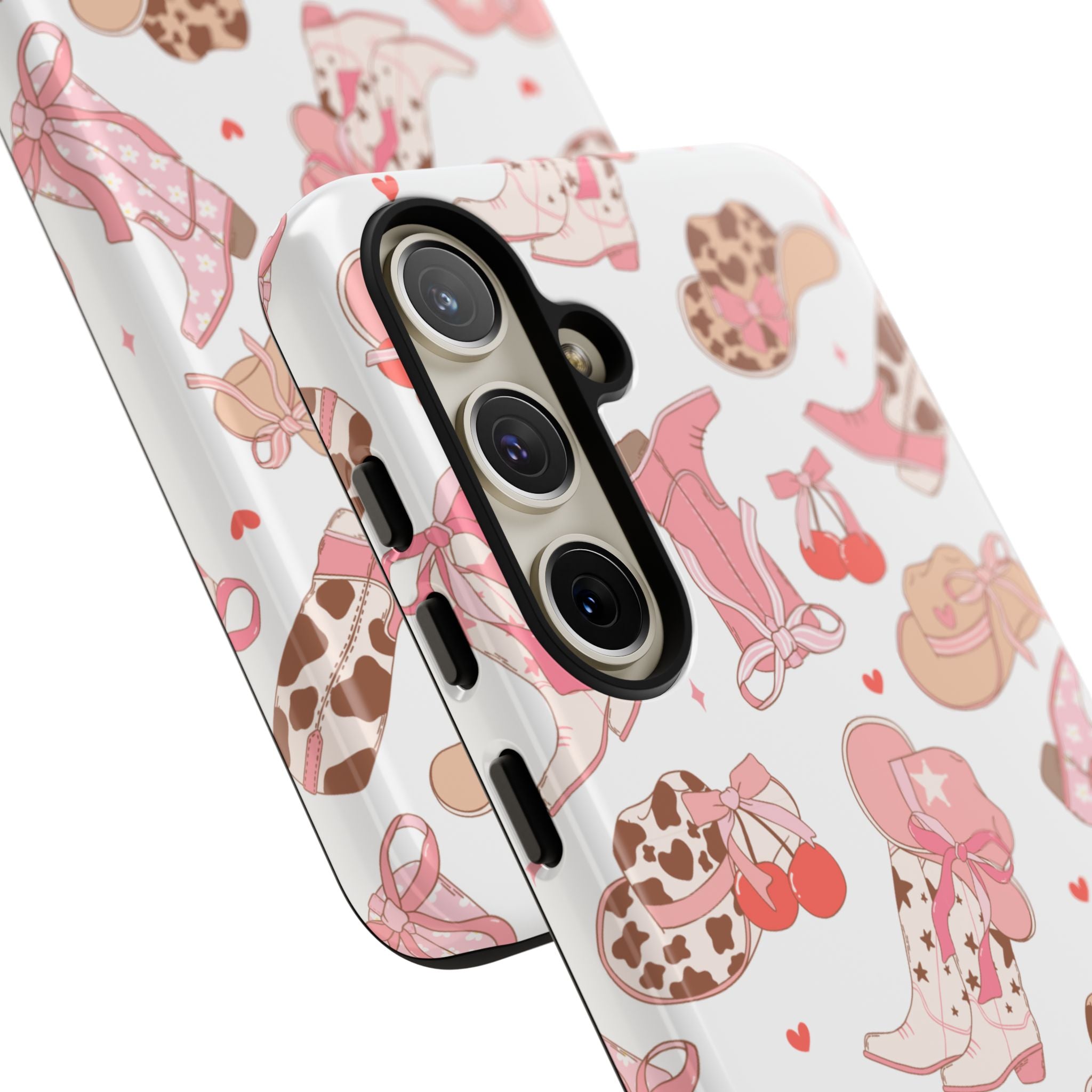 Cowgirl Boots Pink Phone Case — Cute Western Pattern Tough Phone Case