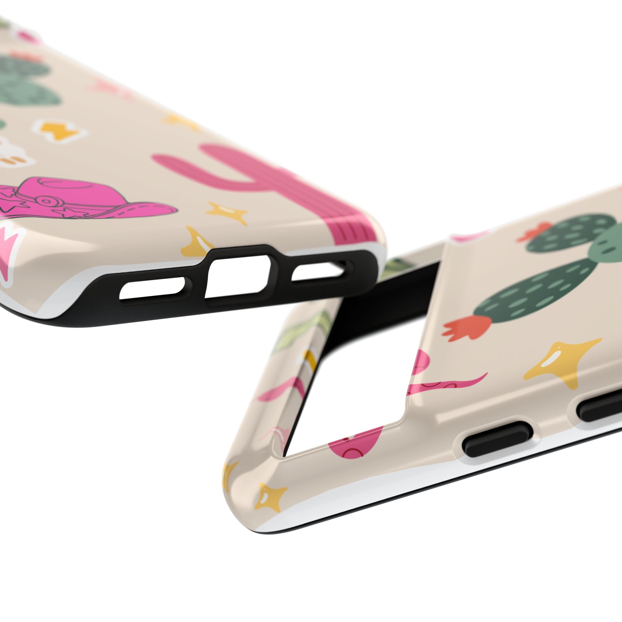 Cactus Cowgirl Phone Case — Cute Western Desert Pattern Tough Case