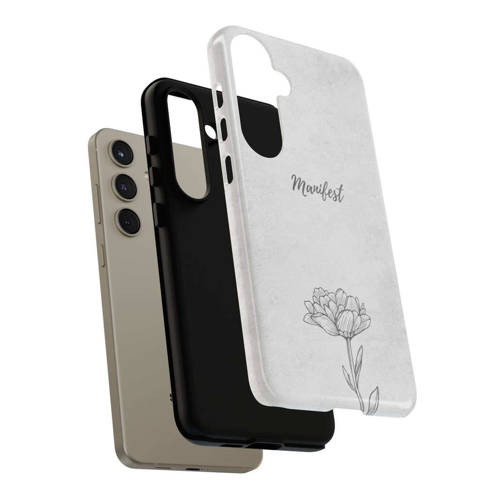 Manifest Flower Phone Case — Minimalist Protective iPhone Cover