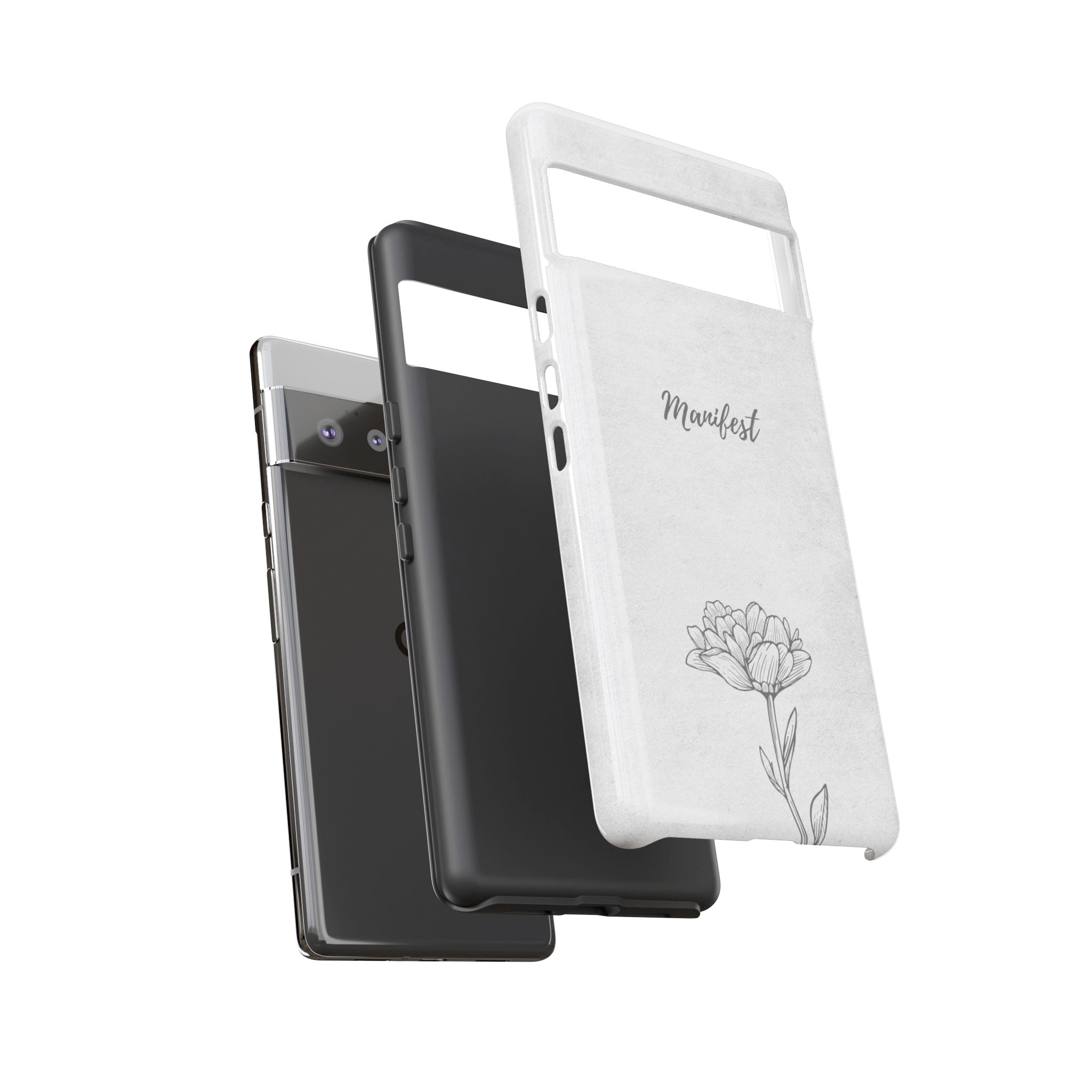 Manifest Flower Phone Case — Minimalist Protective iPhone Cover