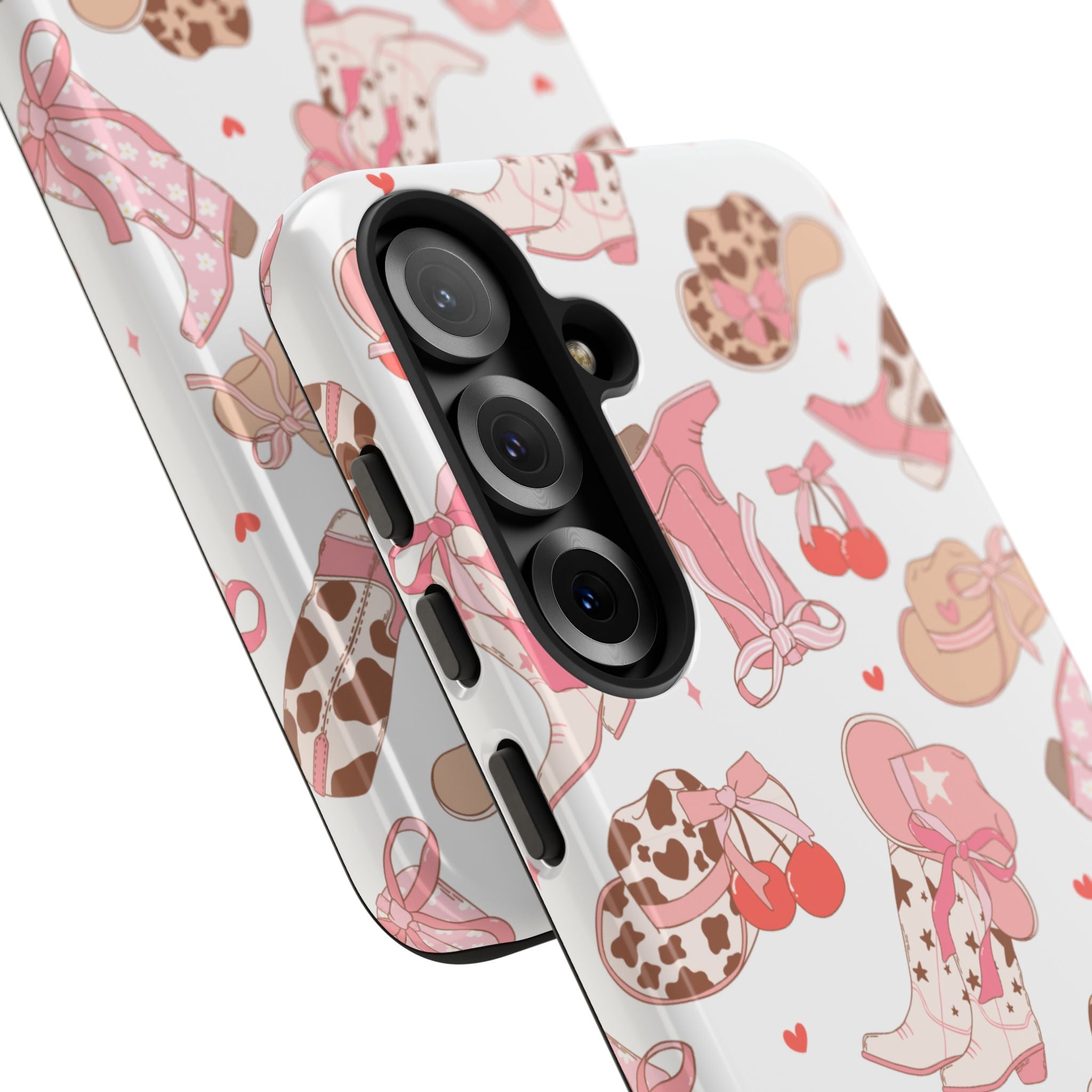 Cowgirl Boots Pink Phone Case — Cute Western Pattern Tough Phone Case