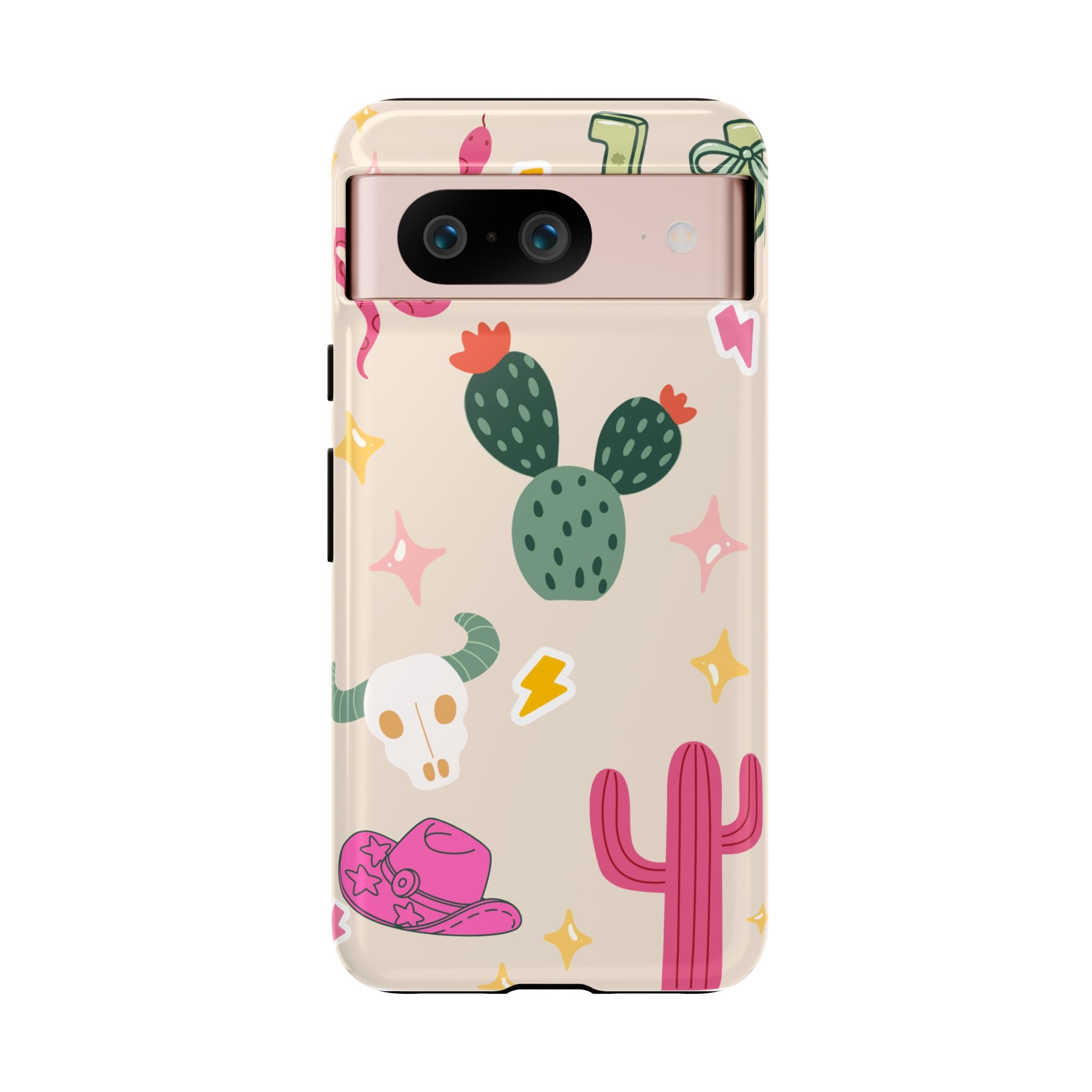 Cactus Cowgirl Phone Case — Cute Western Desert Pattern Tough Case